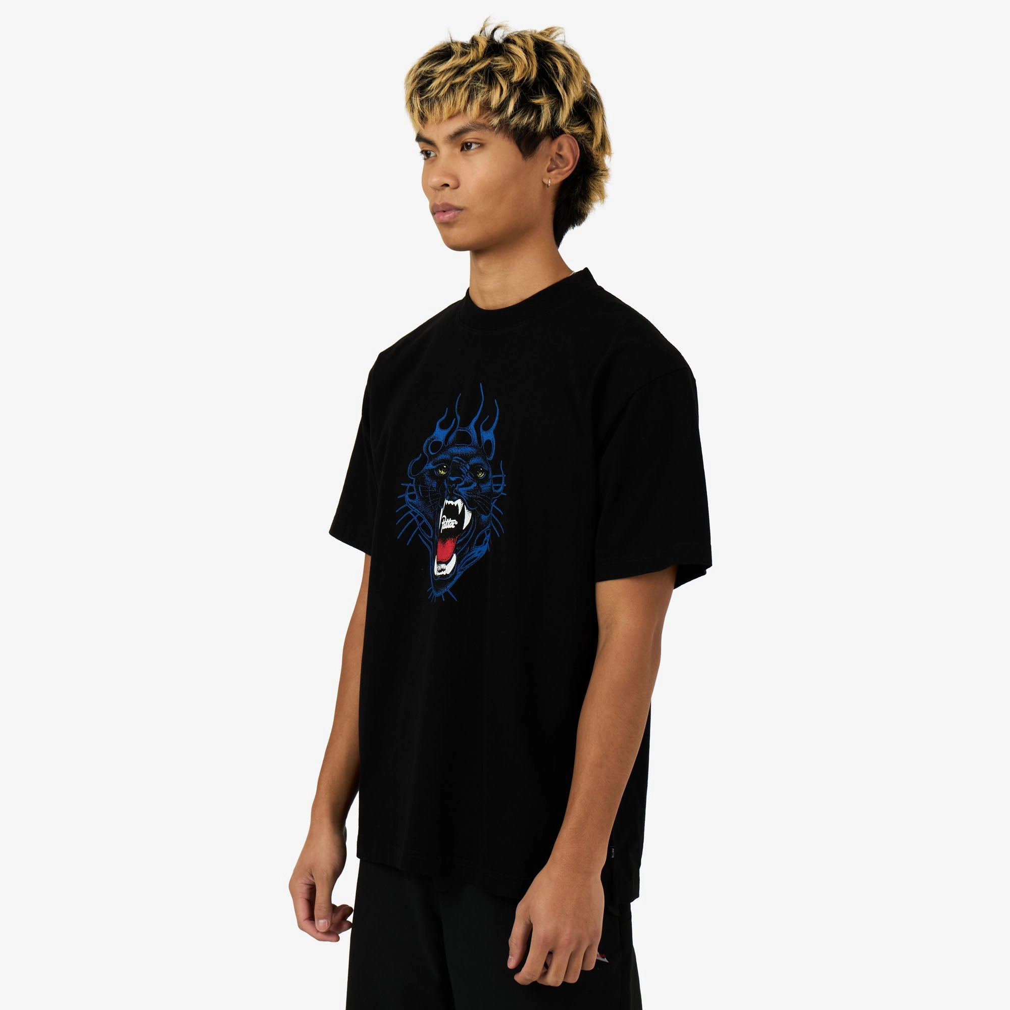 Snowy day Patta Fire Panther T-Shirt Black