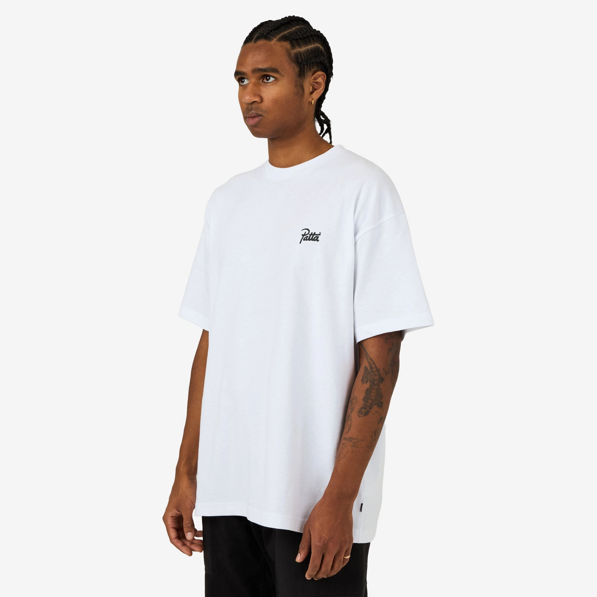 Patta Script Logo T-Shirt White mix and match