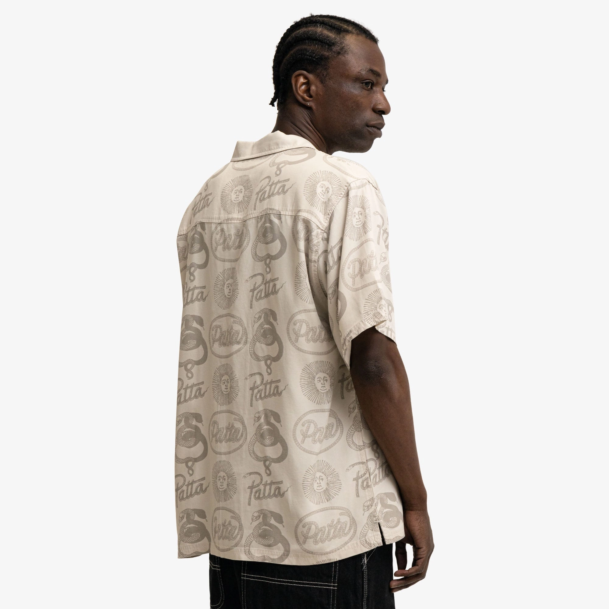 Anniversary Celebration Multi Layer Stitching Patta Serpentes Summer Shirt Pumice Stone