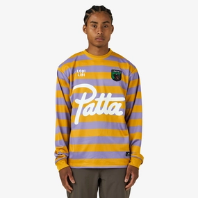 Pastel Shade tee shirt Patta Striped Longsleeve Football Jersey Chalk Violet