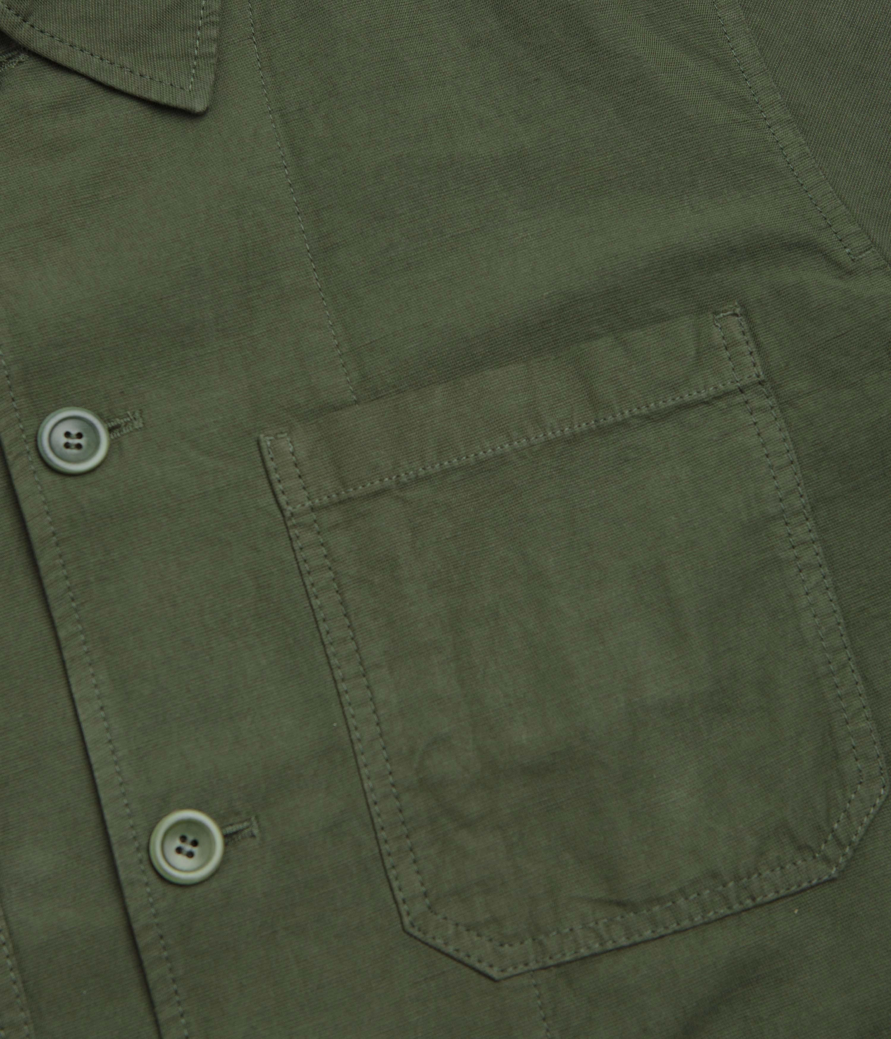 Lightweight Protection Norse Projects Tyge Cotton Linen Overshirt - Spruce Green