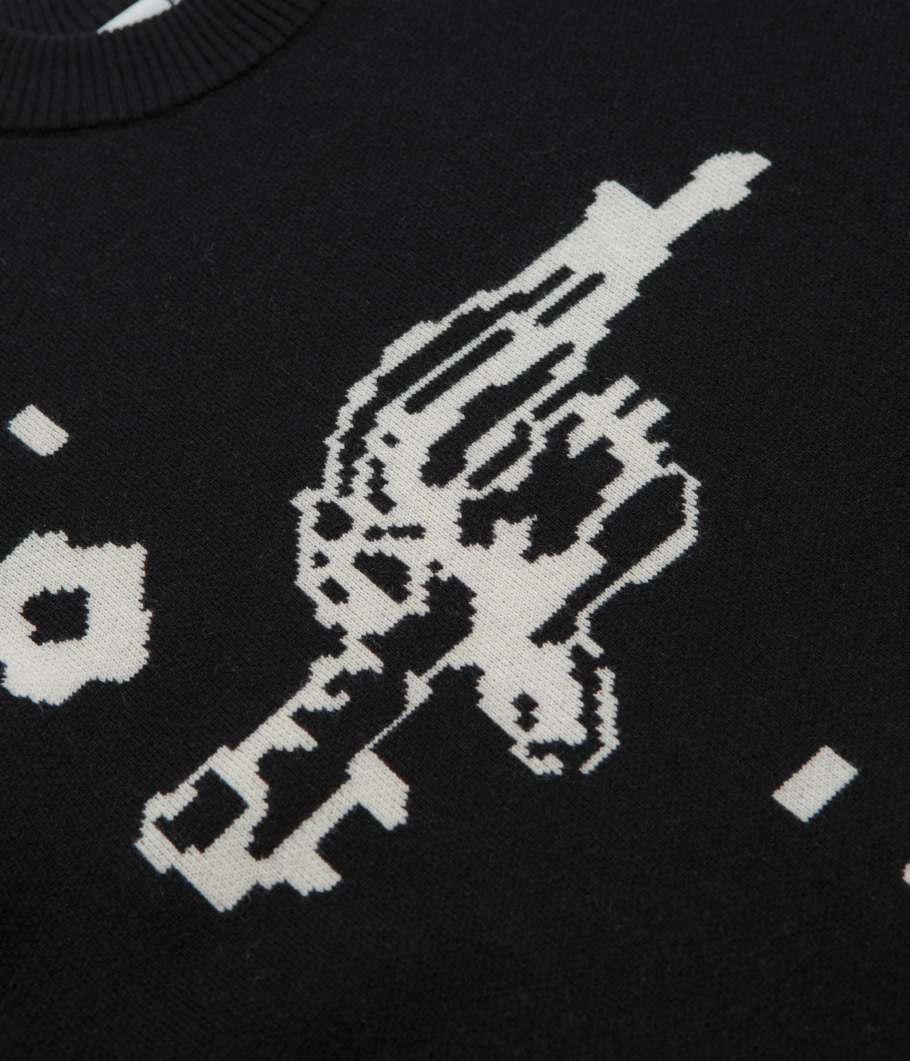 right for travel Cool Essentials Pawa Speed Sports Digi Doggo Knit Sweatshirt - Black