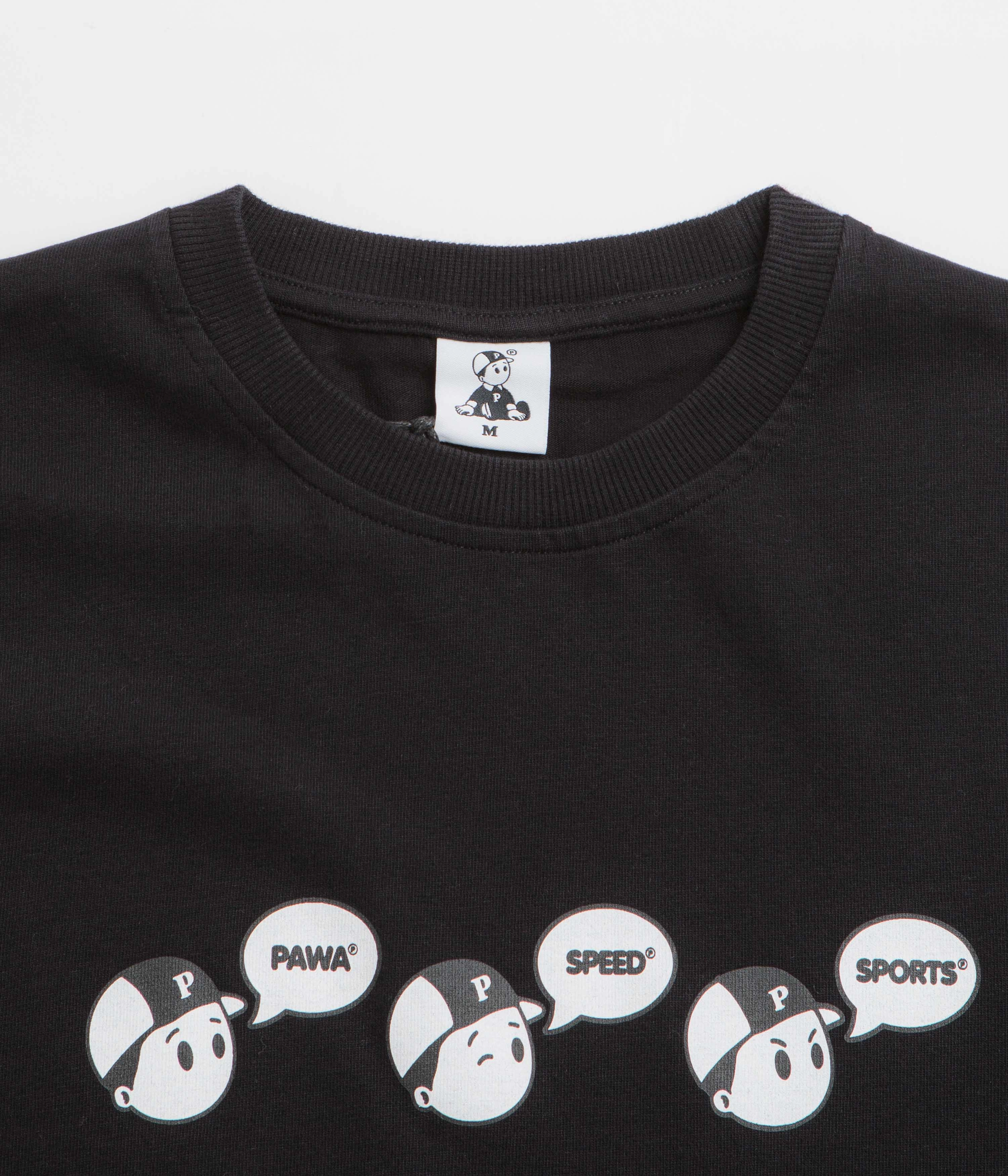 Pawa Speed Sports Emotions T-Shirt - Black Eco Friendly Dye Process