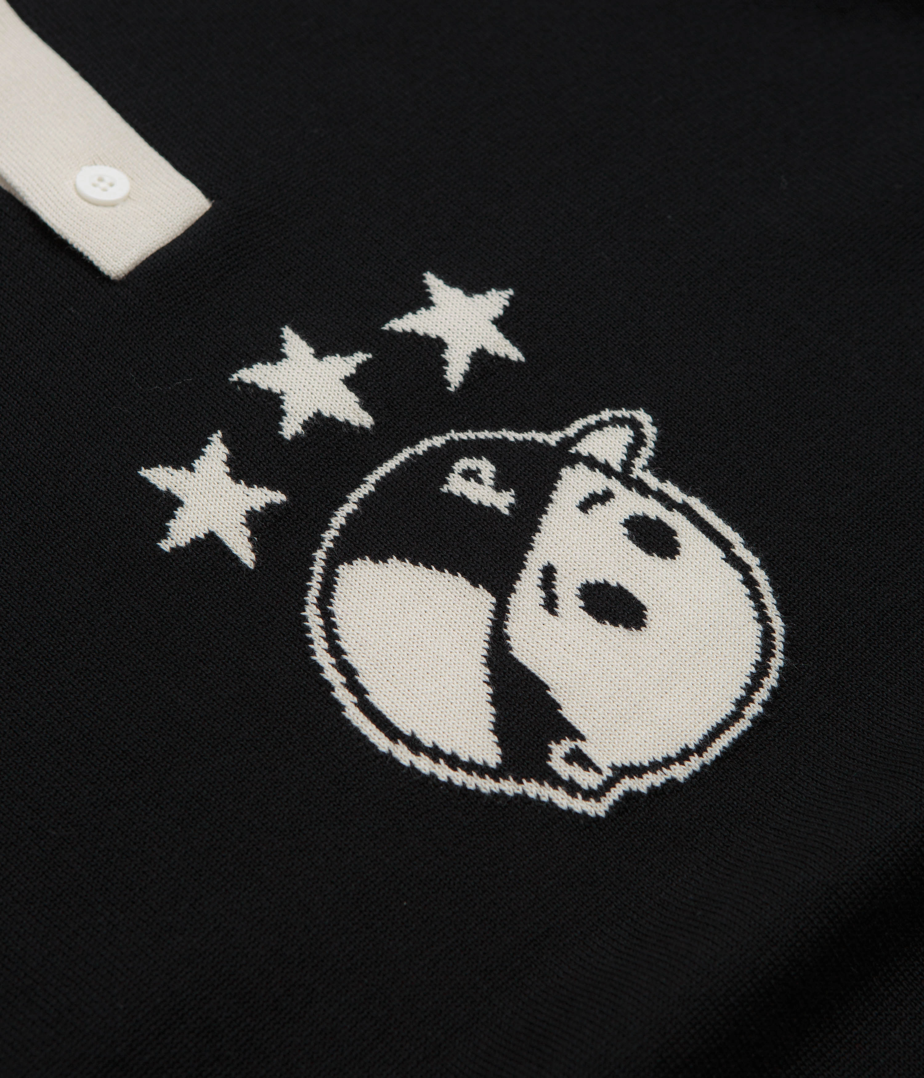 Easy Comfort Short Sleeve Pawa Speed Sports Footie Knit Polo Shirt - Black