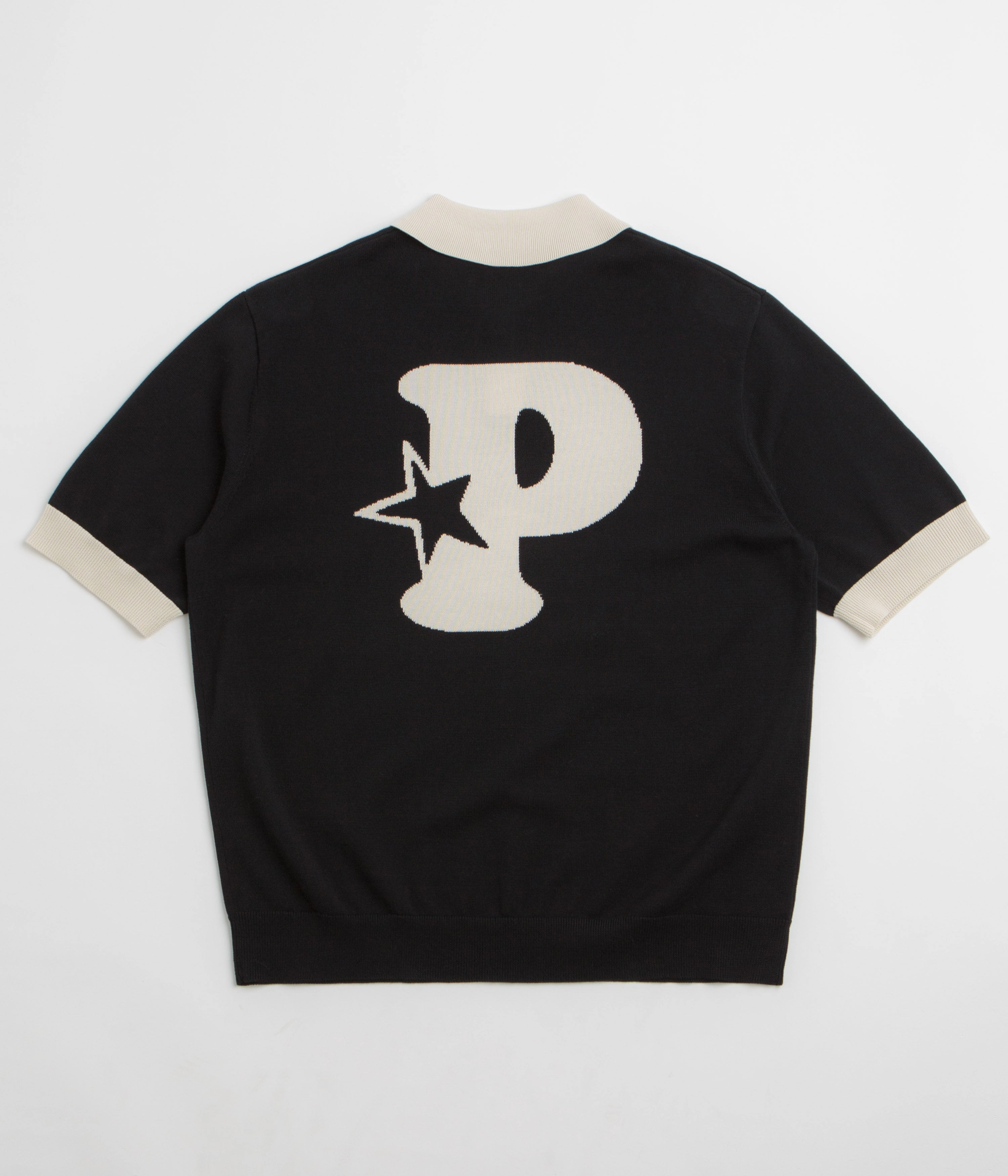 Travel Essential Pawa Speed Sports Footie Knit Polo Shirt - Black