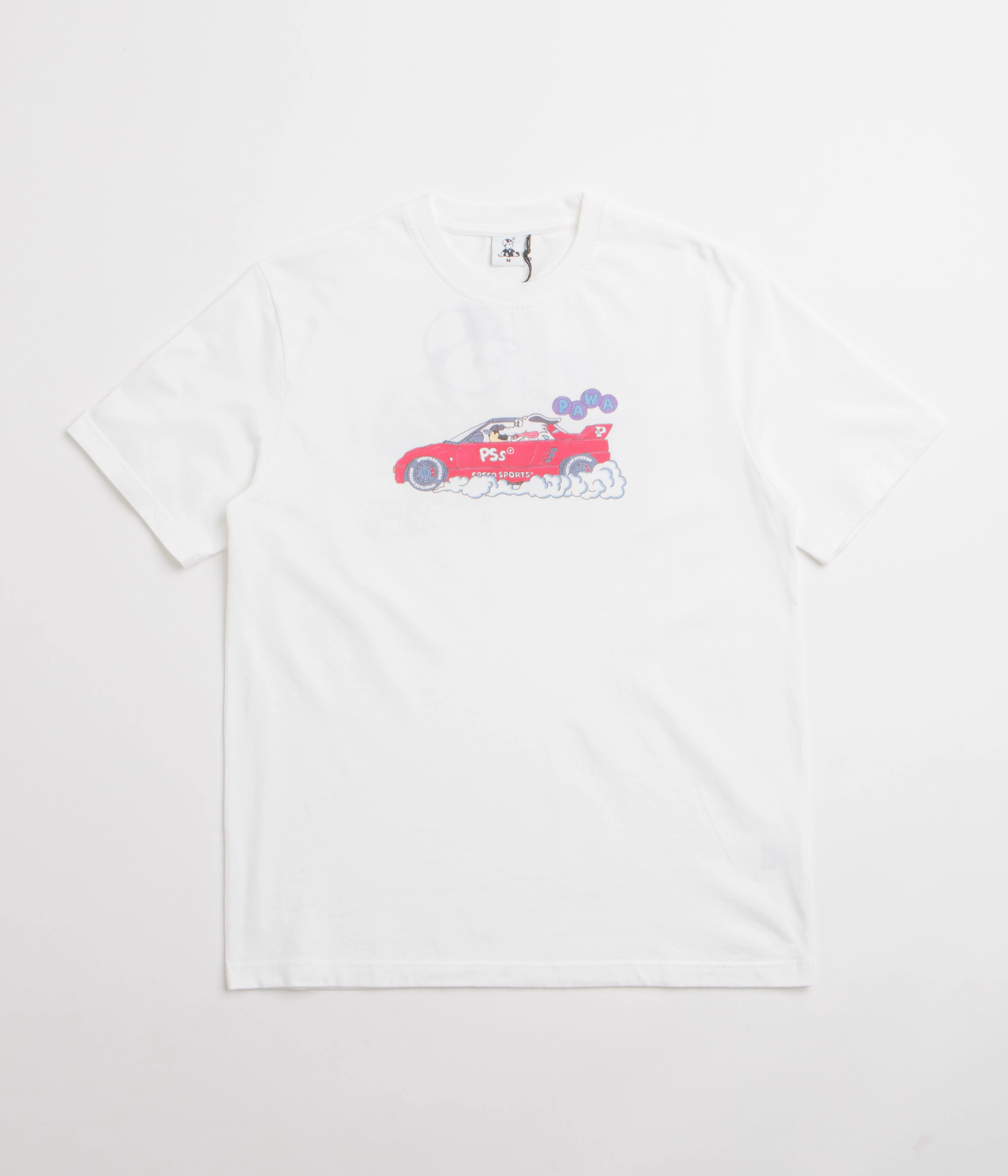 Organic Cotton pool venue Pawa Speed Sports Raceday T-Shirt - White