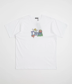 Meditation Dime Classic Fuzzy T-Shirt - White