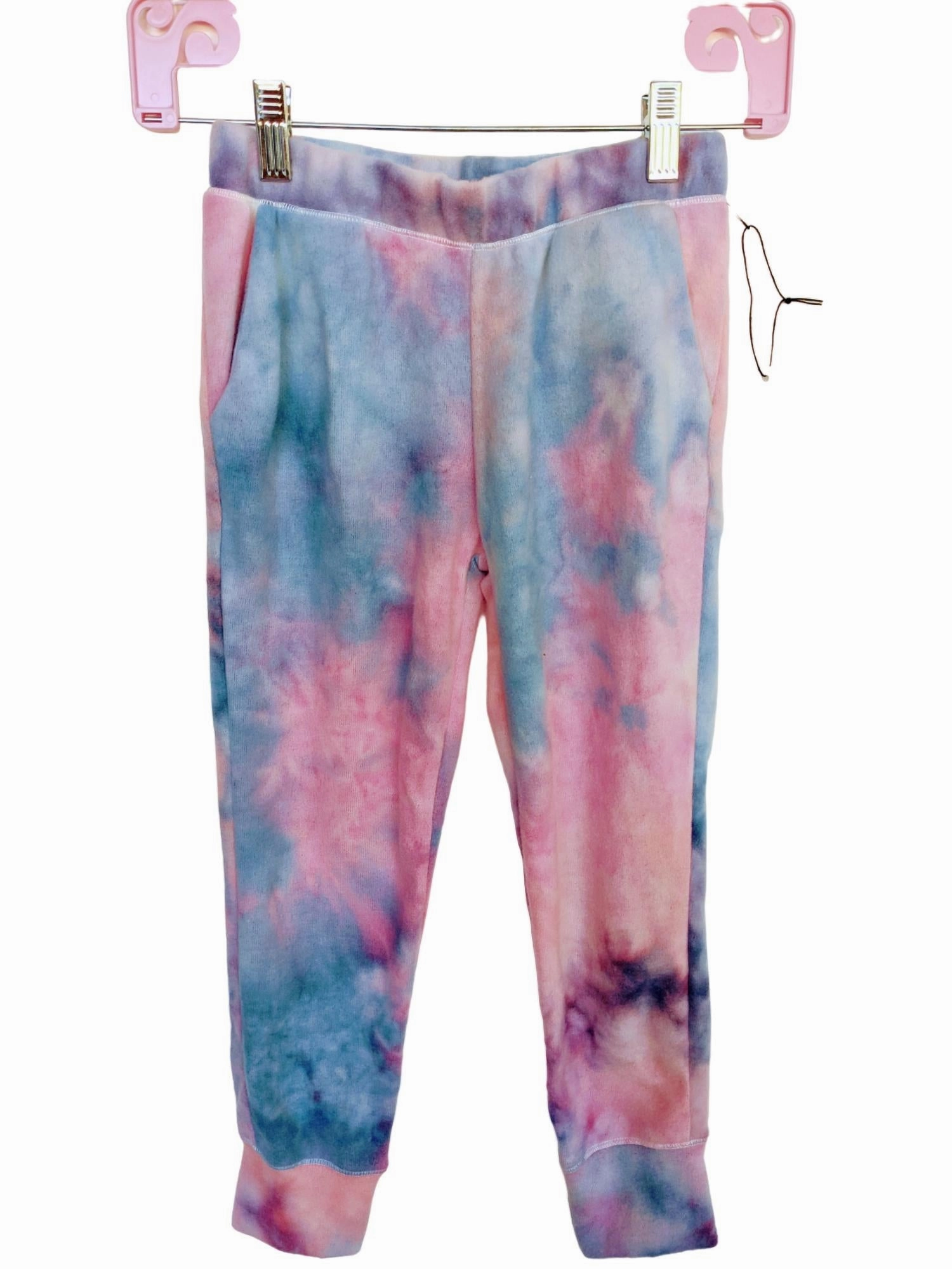 Slim wear Structured Hemline Girls Tie Dyed Hacci Pant