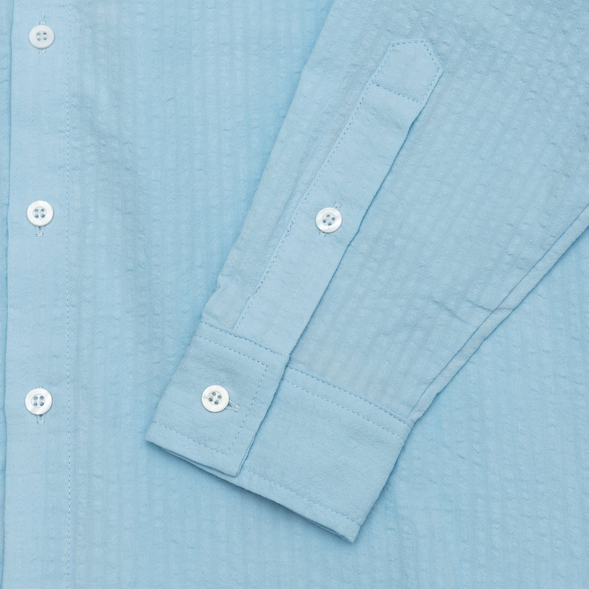 SIMPLE STITCH SEERSUCKER SHIRT Tropical theme Soft Feel