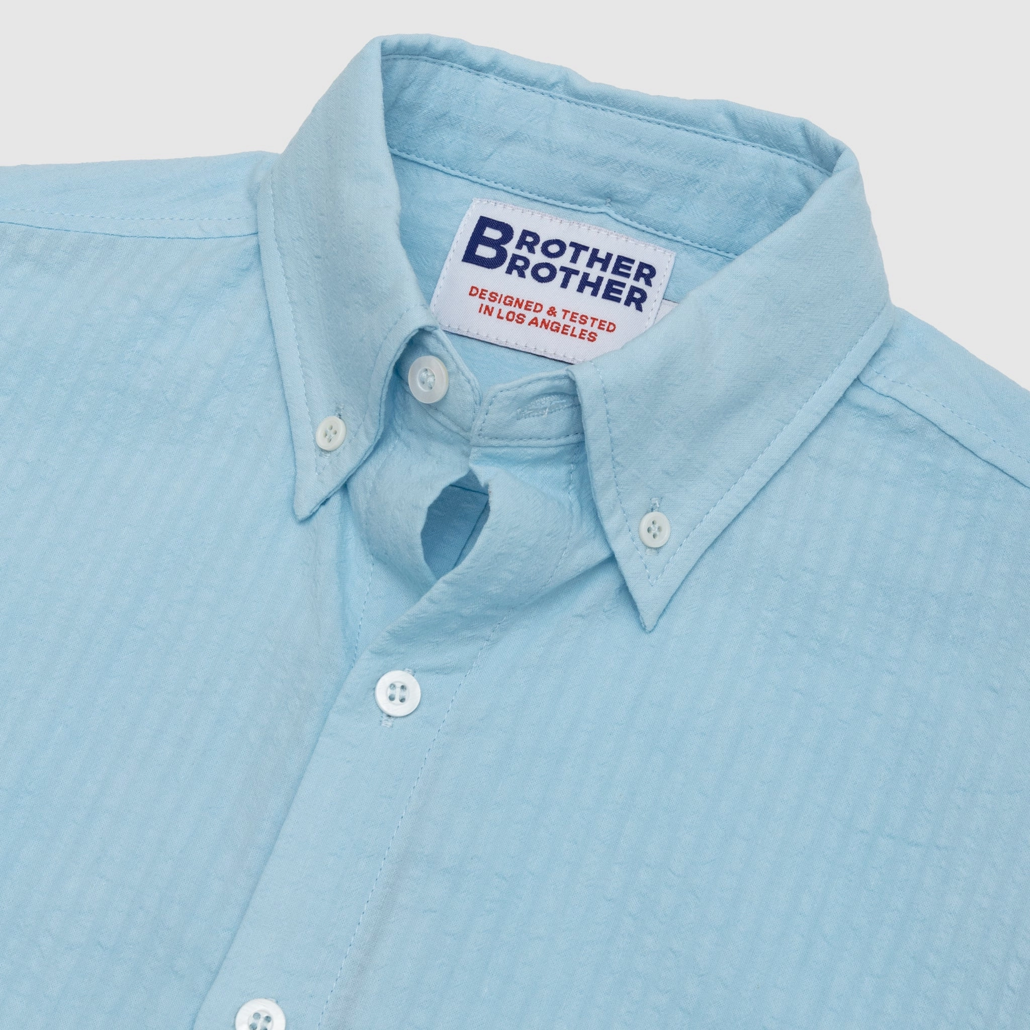 Summer Outfit Bamboo Fiber Blend SIMPLE STITCH SEERSUCKER SHIRT