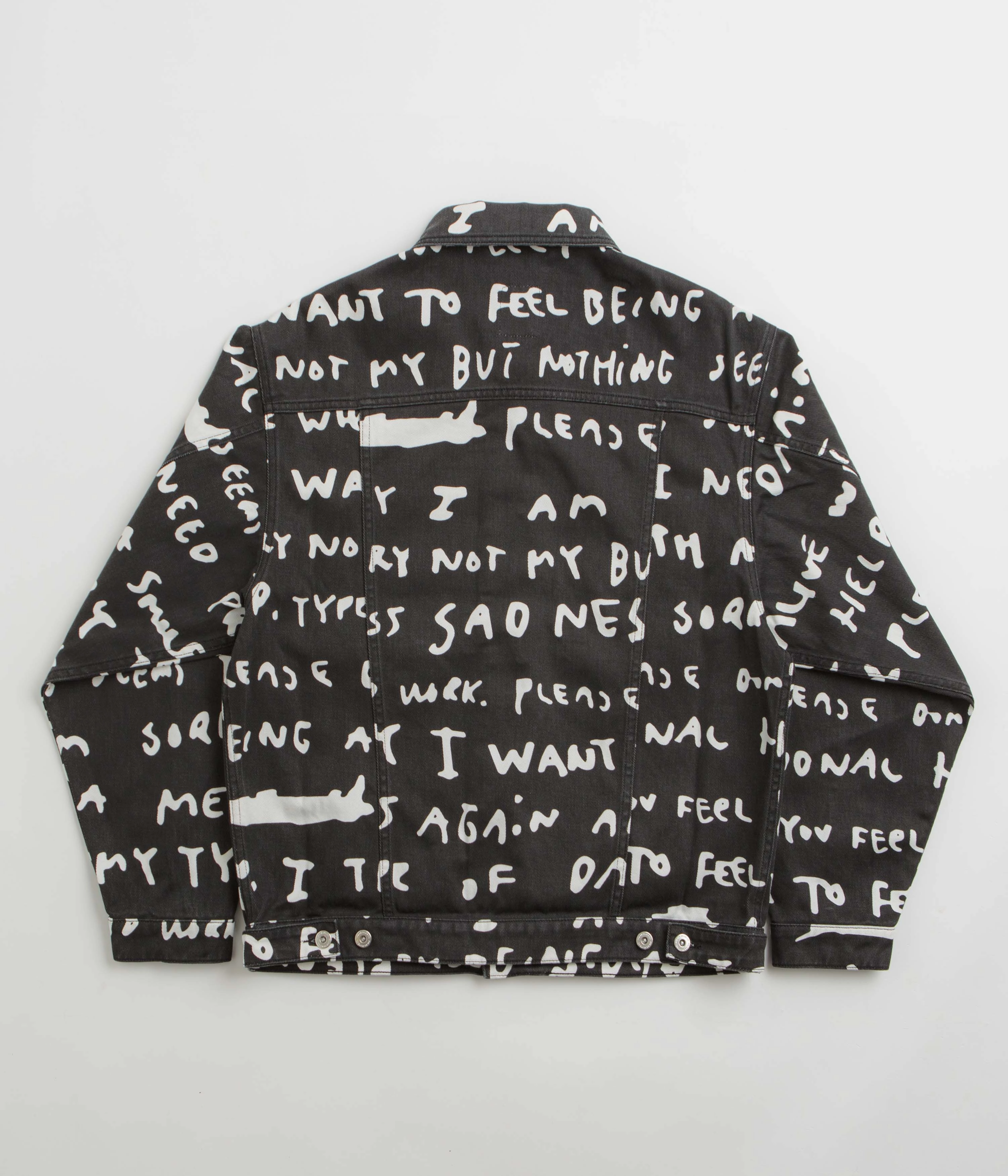Polar Sad Notes Patrik Jacket - Black / White Winter Coat Treasure