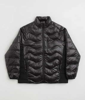 Functional Detail Purple Mountain Observatory Waves Light Puffer Jacket - Black