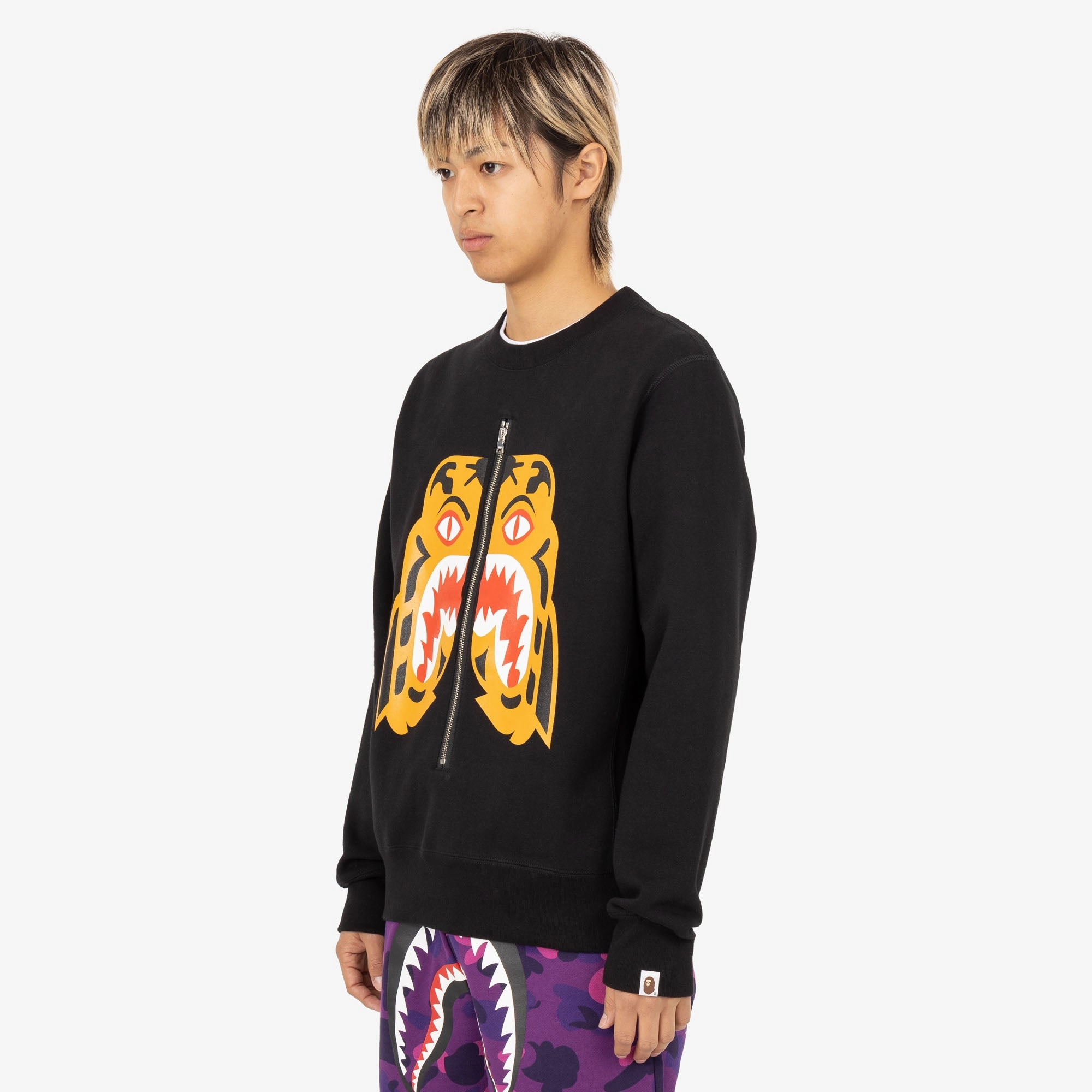 BAPE Tiger Crewneck / Black product graffiti urbanity Daily Use