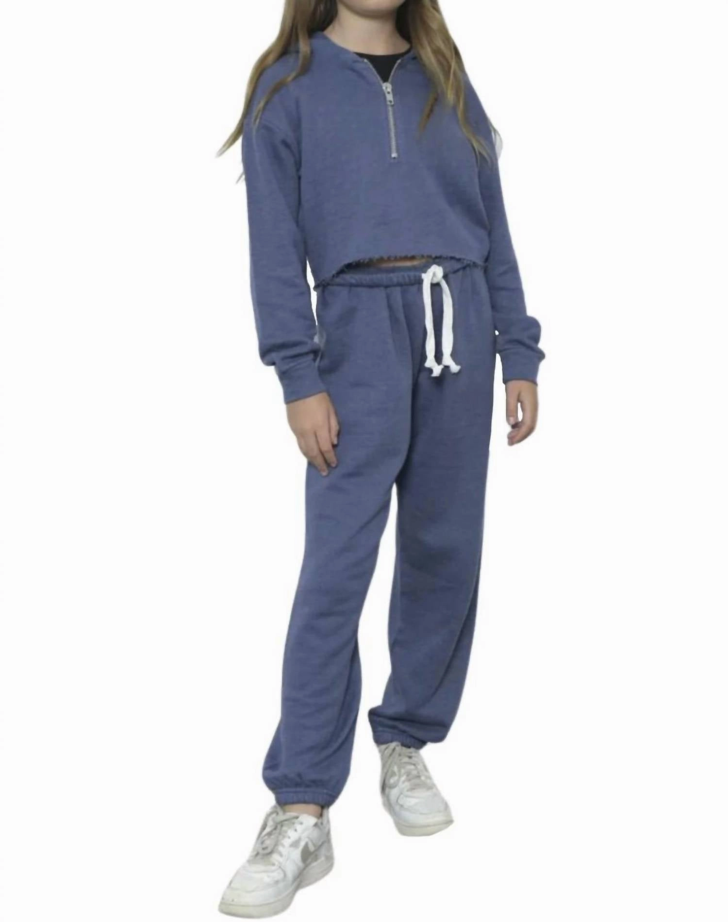 Peyton Sweatpants In Denim Odor Control Treatment Sweat Wicking Liner