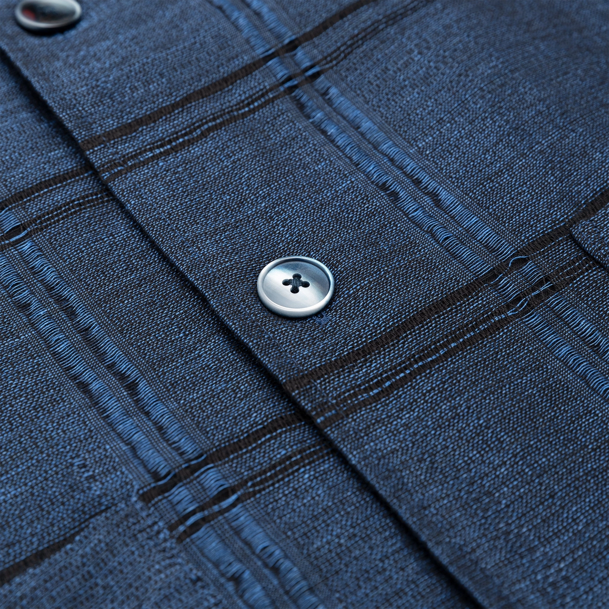 PLAID JACQUARD CABANA SHIRT Embroidered Logo