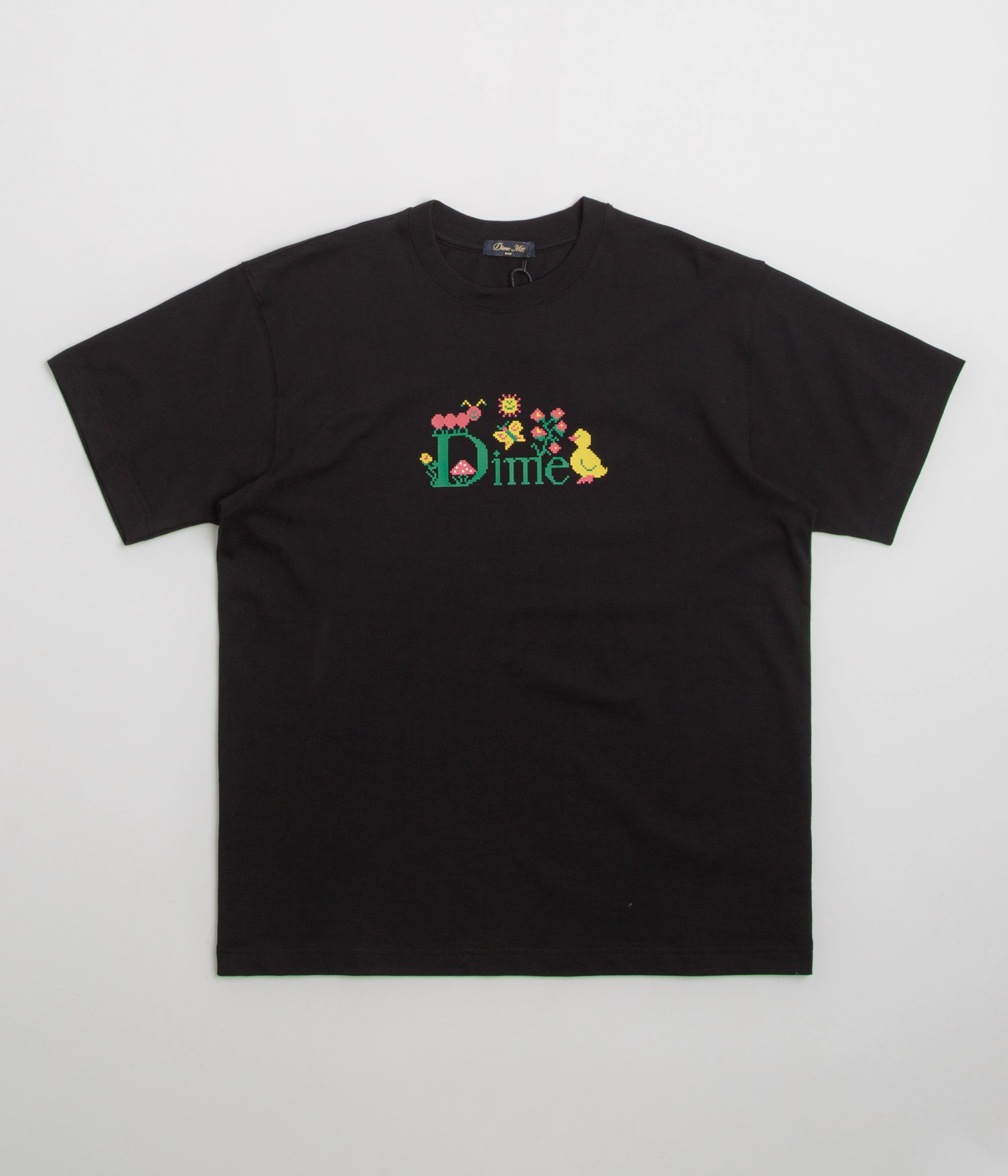 Dime Classic Cross Stitch T-Shirt - Black lace hem hemmed hem