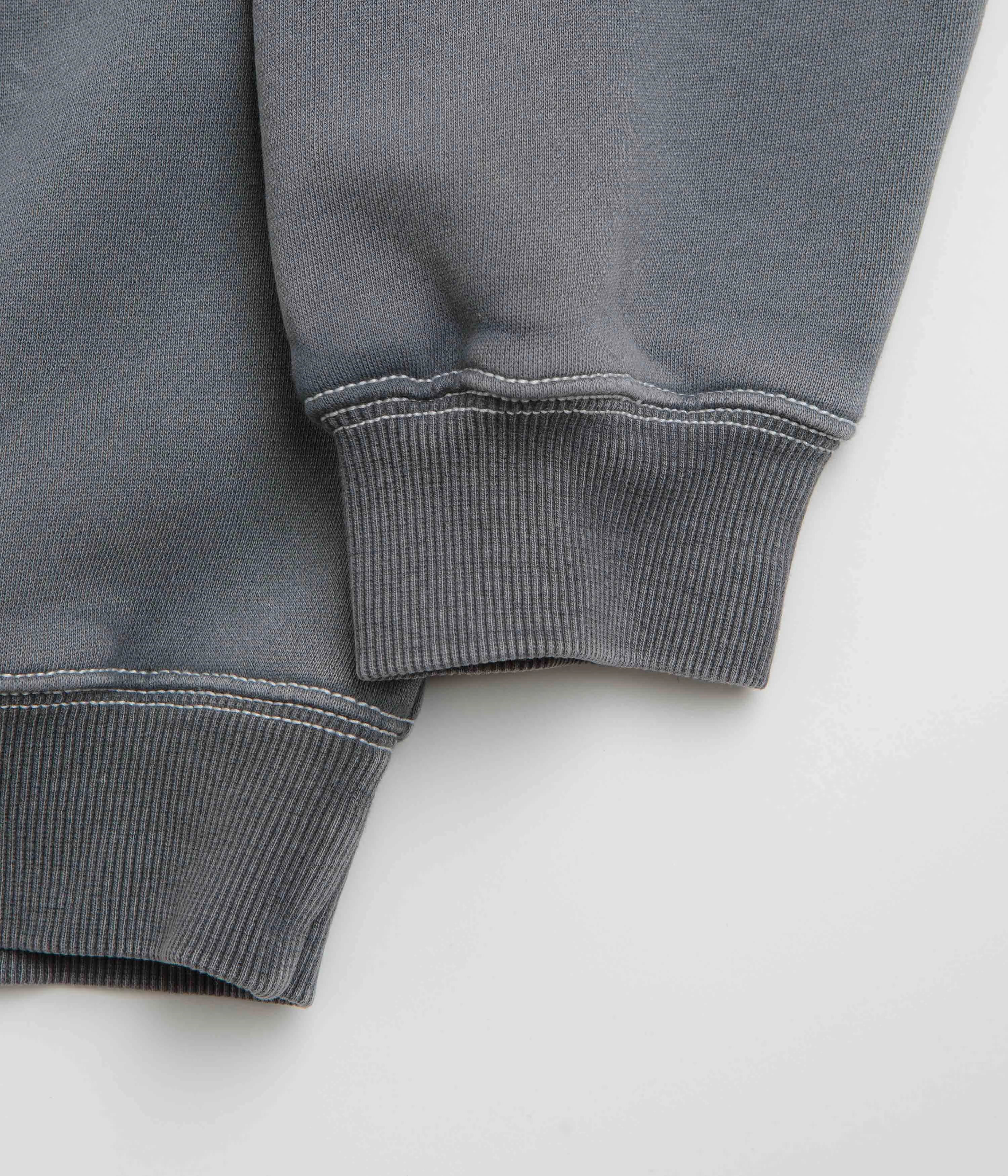 absorbent Butter Goods Equipment Applique Crewneck Sweatshirt - Washed Black