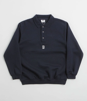 Comfort Wear Poetic Collective Heavy Polo Sweatshirt - Dark Navy