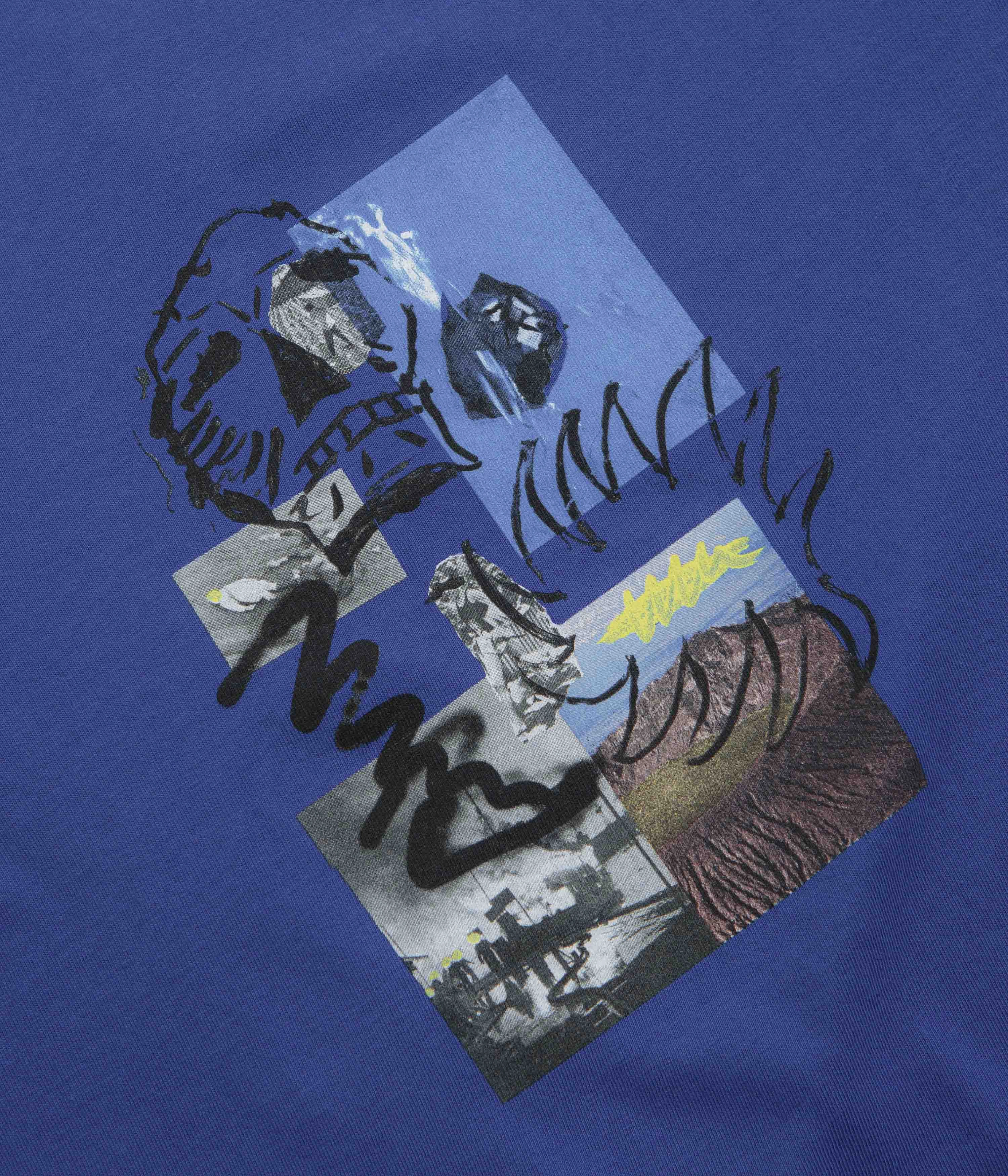 Poetic Collective Skull T-Shirt - Blue Trendy