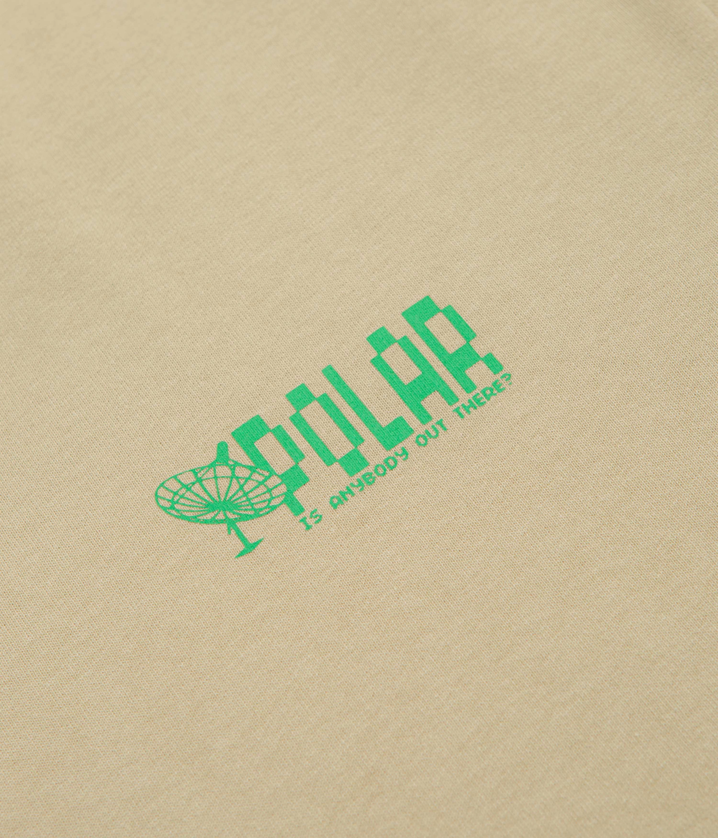 Polar Anyone Out There T-Shirt - Sand Minimalist Floral Print