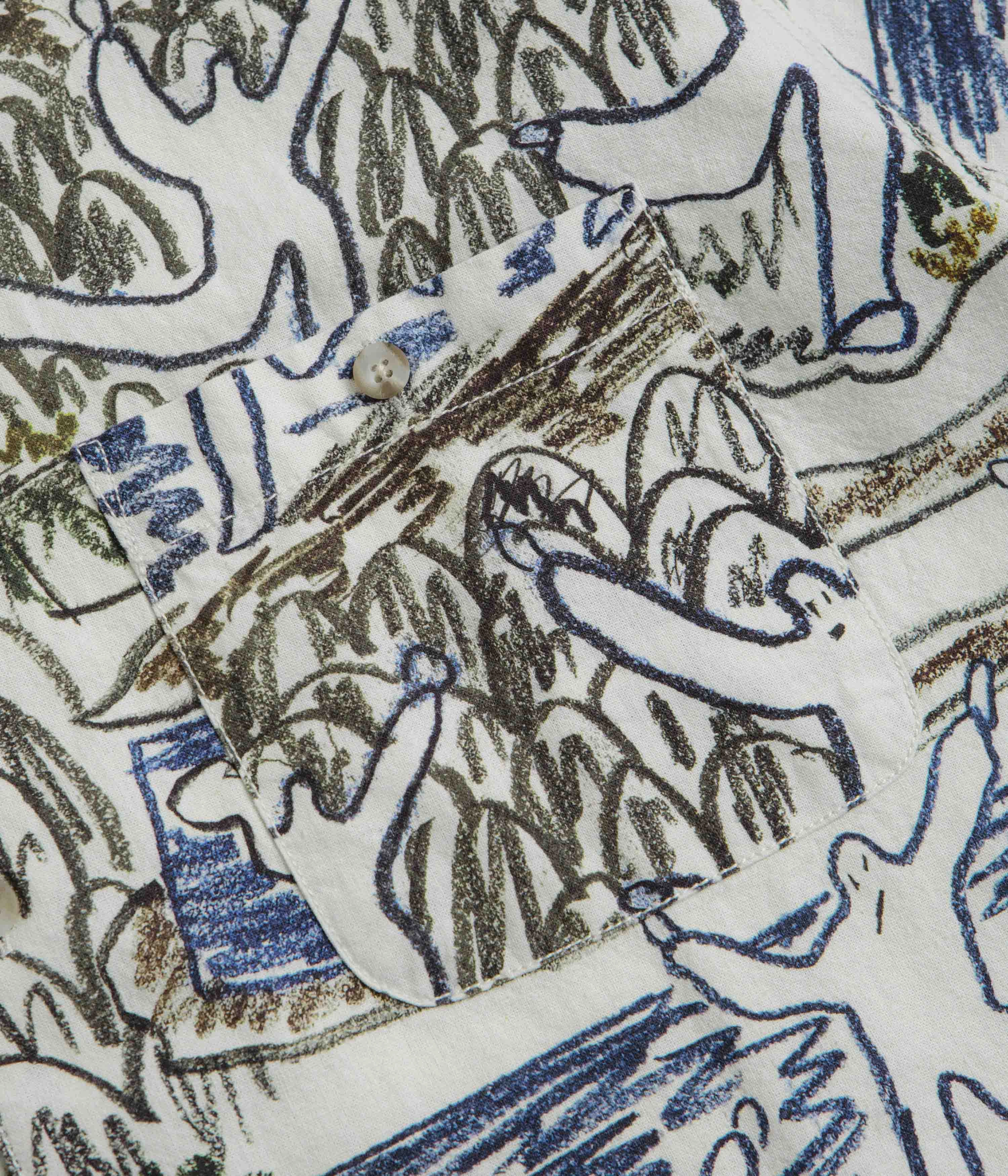 Polar Beach Day Tom Short Sleeve Shirt - Off White Travel Essential Stretchable Fabric