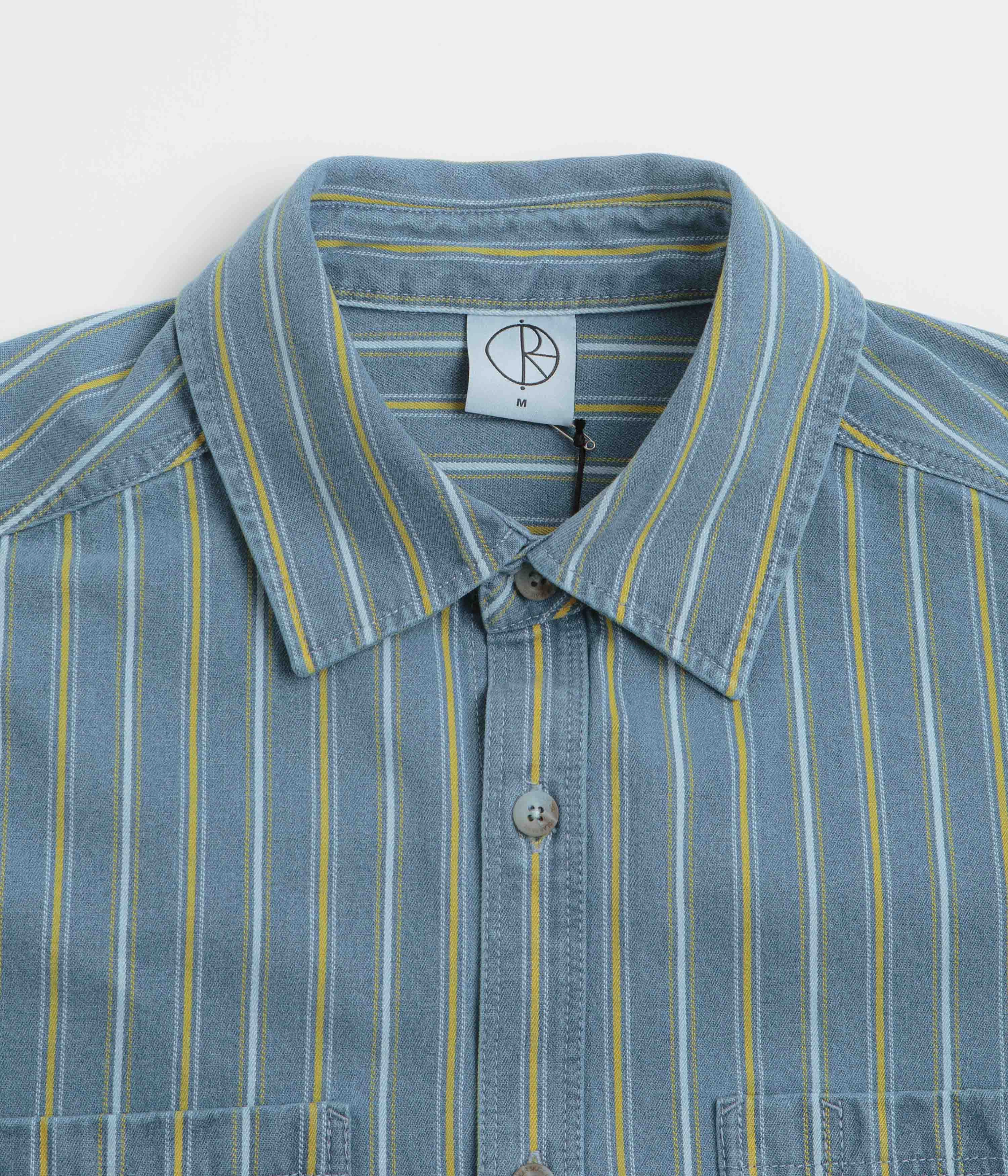 Classic Color Polar Denim Mike Shirt - Blue / Yellow