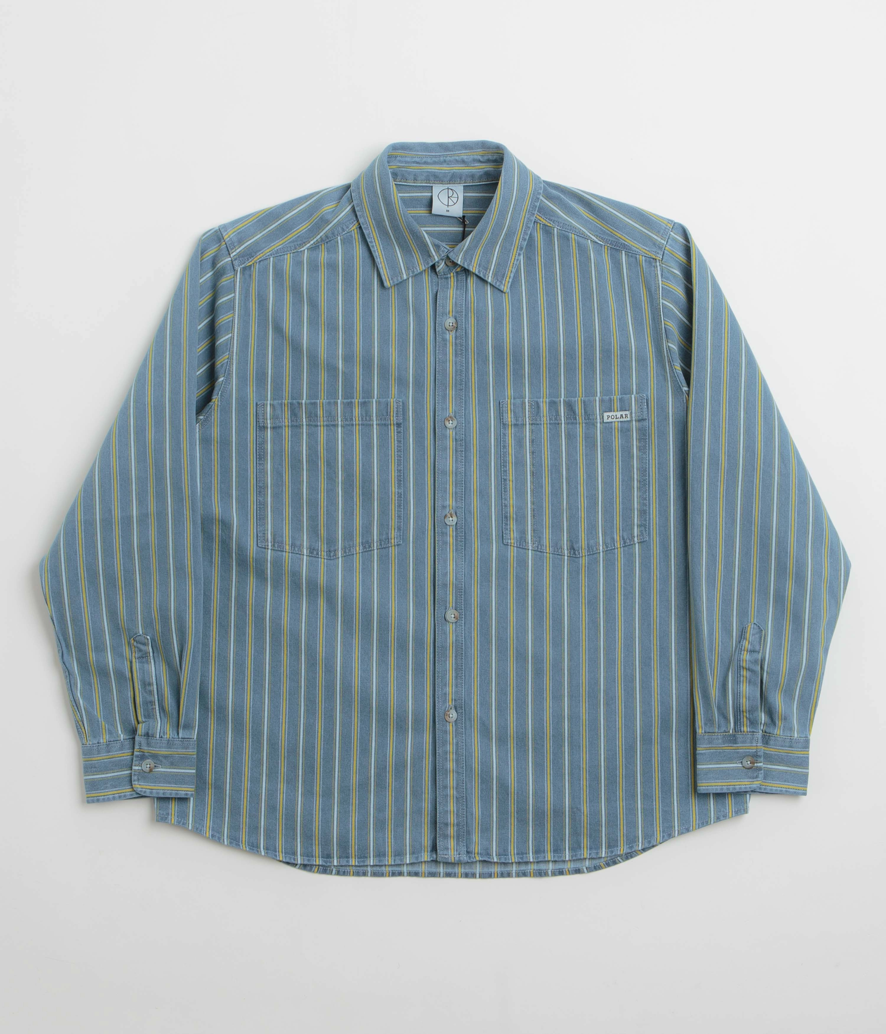 Polar Denim Mike Shirt - Blue / Yellow checkered pattern