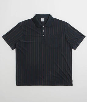 Polar Fancy Polo Shirt - Navy / Brown Loose style