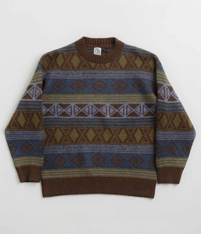 Polar George Sweatshirt - Blue Green Mix goes with skirts