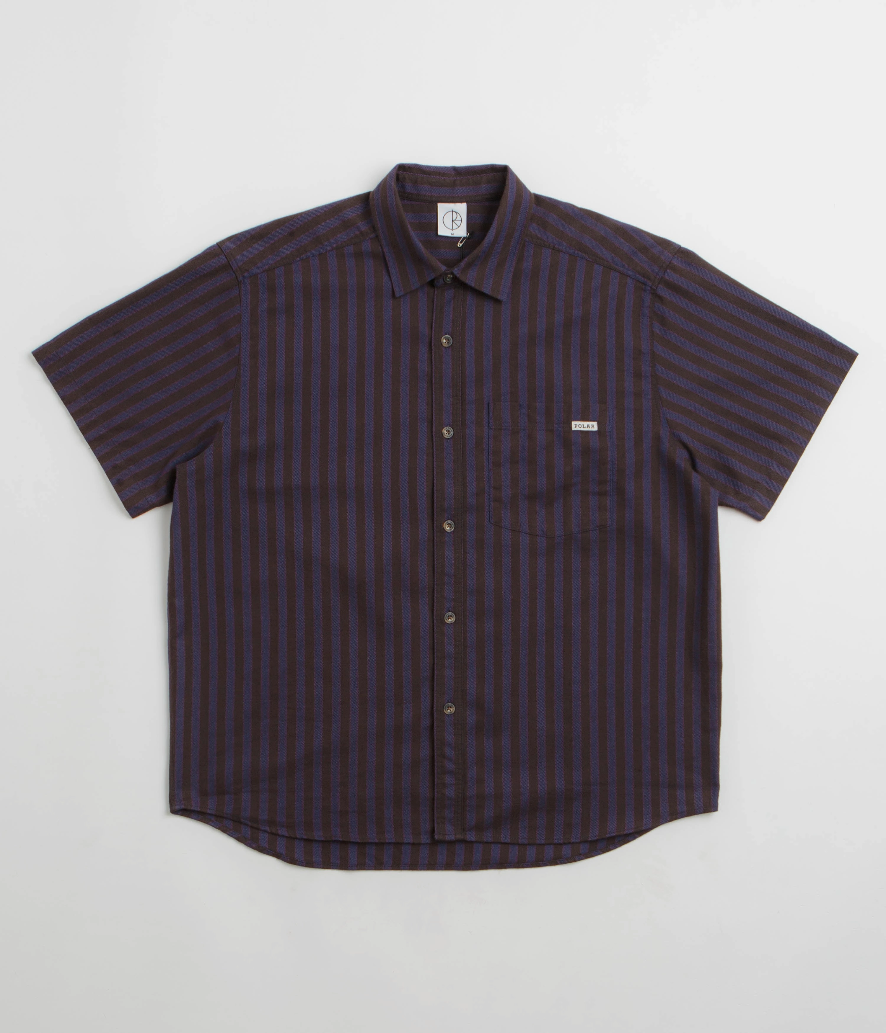 Polar Mitchell Short Sleeve Shirt - Purple / Chocolate Easy Care