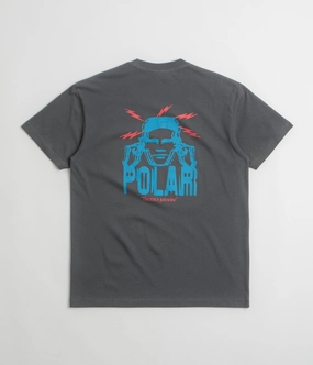 Polar Noise T-Shirt - Graphite animal hem raw hem