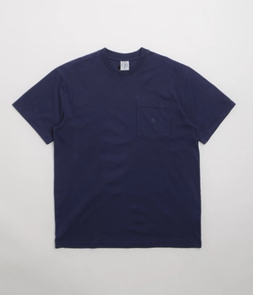 rolled sleeves tent venue Polar Pocket T-Shirt - Dark Blue / Blue