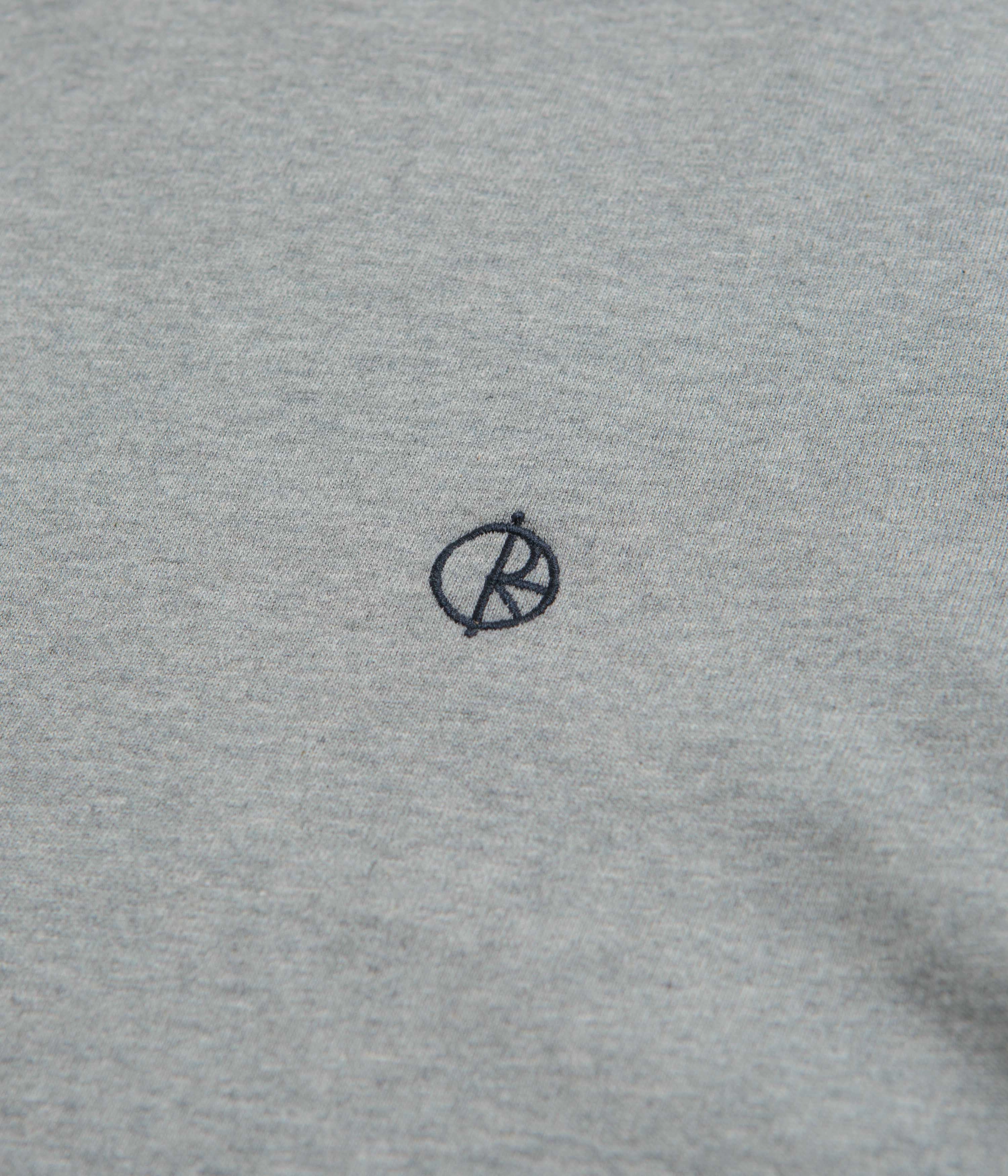 Two Button Closure System Customizable Polar Ringer T-Shirt - Heather Grey / Navy / Navy