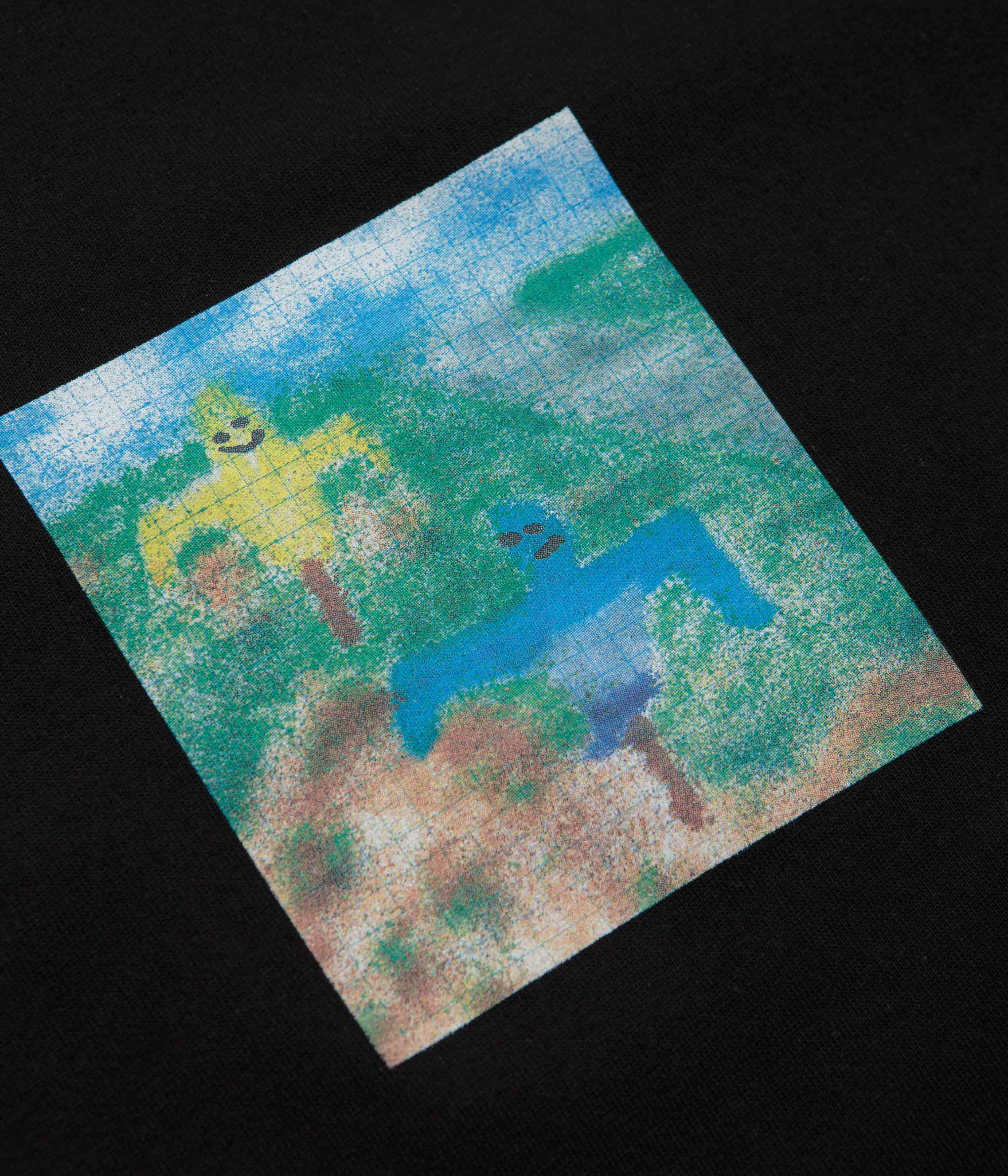 Polar Scarecrow T-Shirt - Black golfing venue beach scene