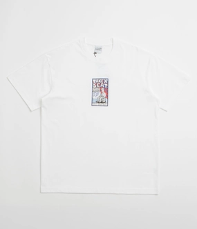 Three Thread Overlock Stitching domestic Polar Take A Seat T-Shirt - White