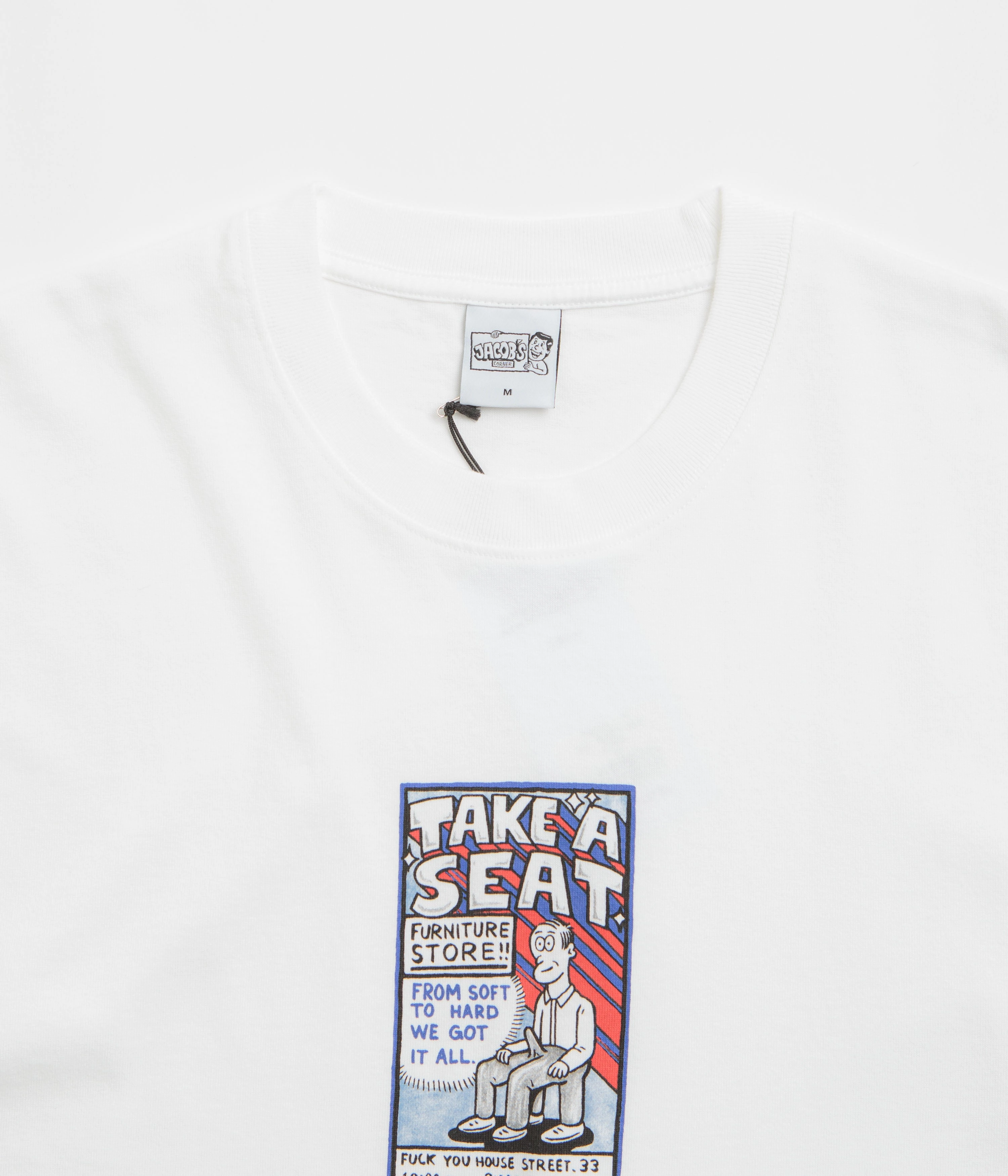 Polar Take A Seat T-Shirt - White Reinforced Seams