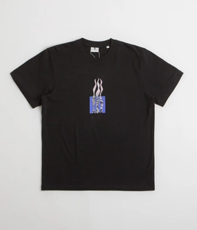 Trendy Fashion Poetic Collective Flames T-Shirt - Black