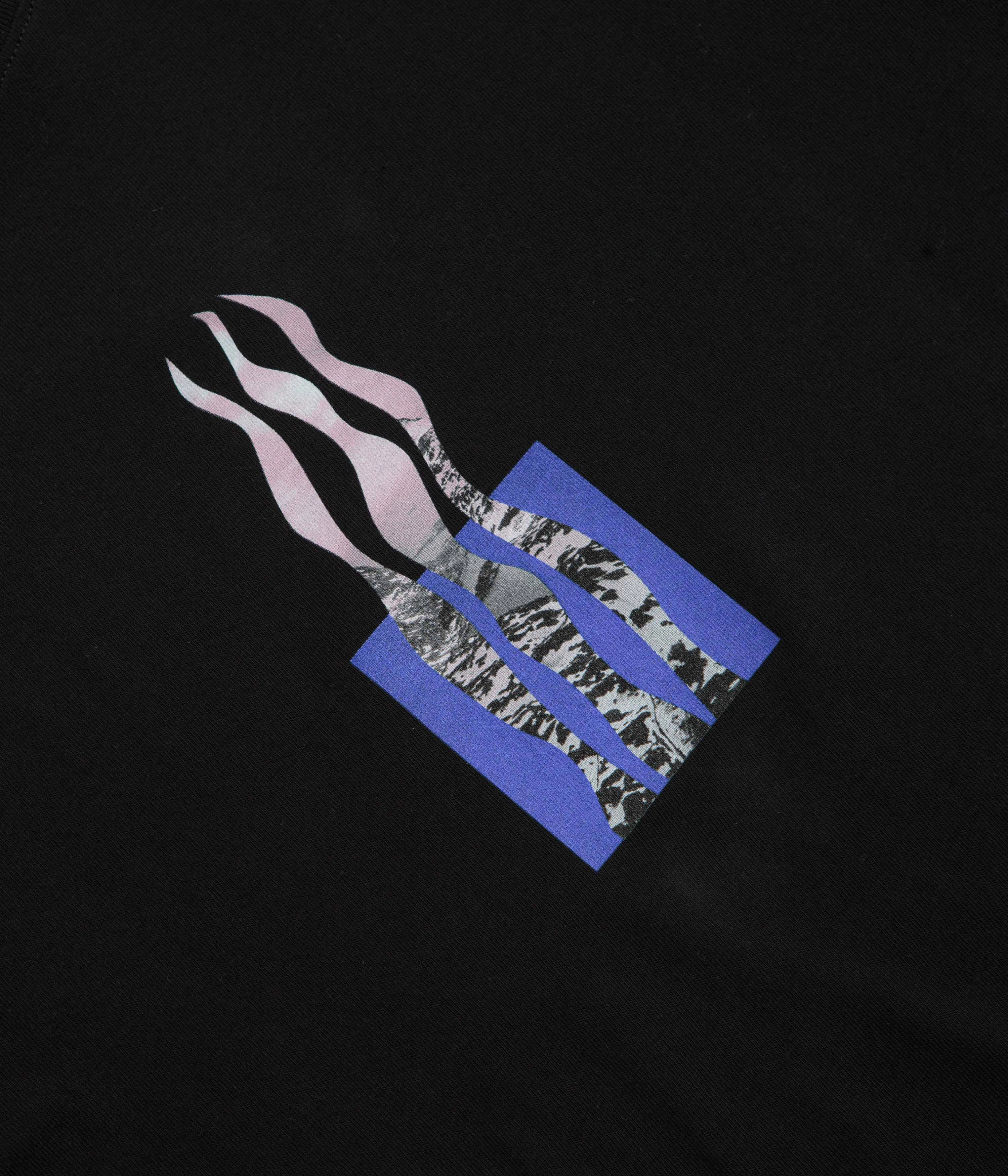 Guys' night out Regular Fit Poetic Collective Flames T-Shirt - Black