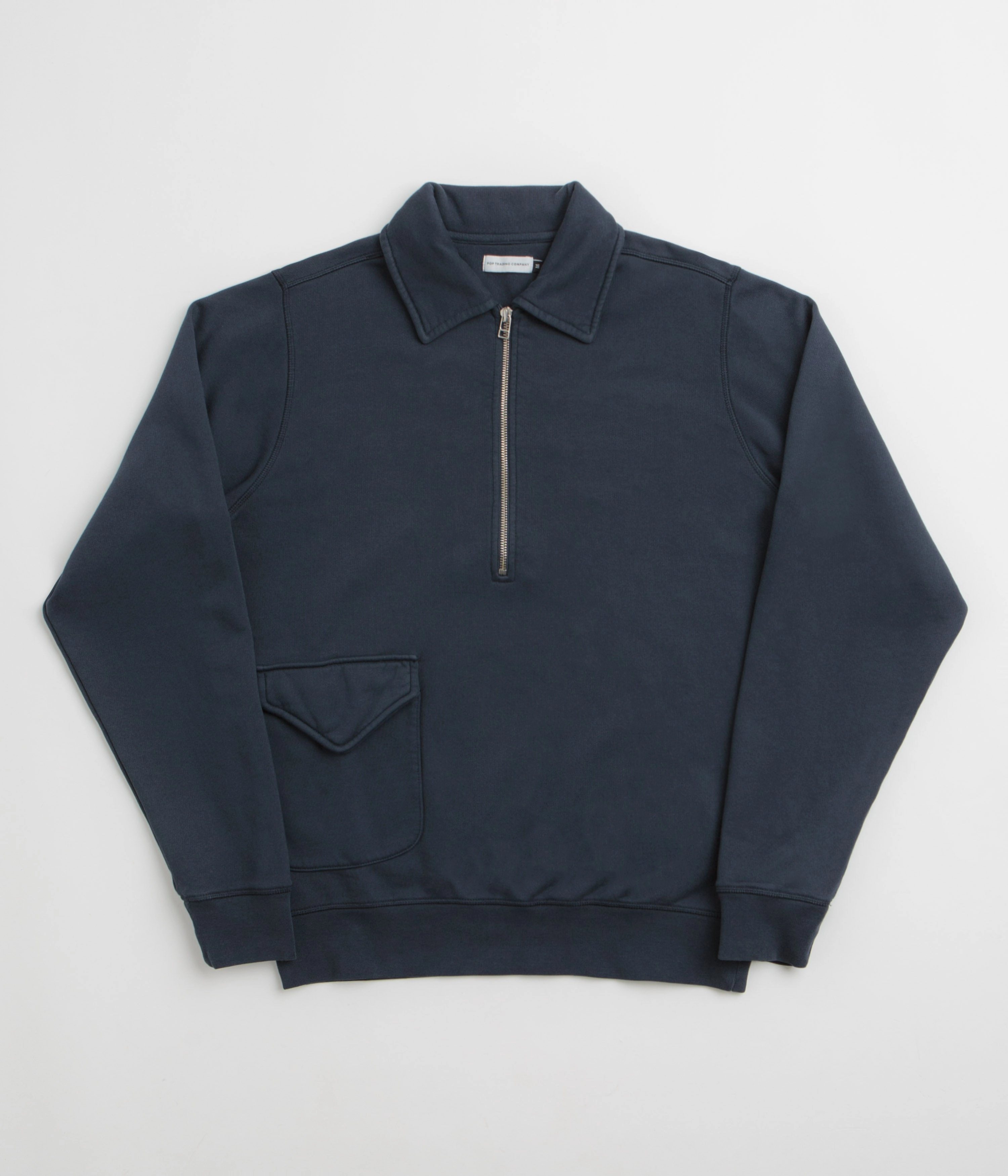 Pop Trading Company 1/2 Zip Sweatshirt - Navy Cozy Comfort