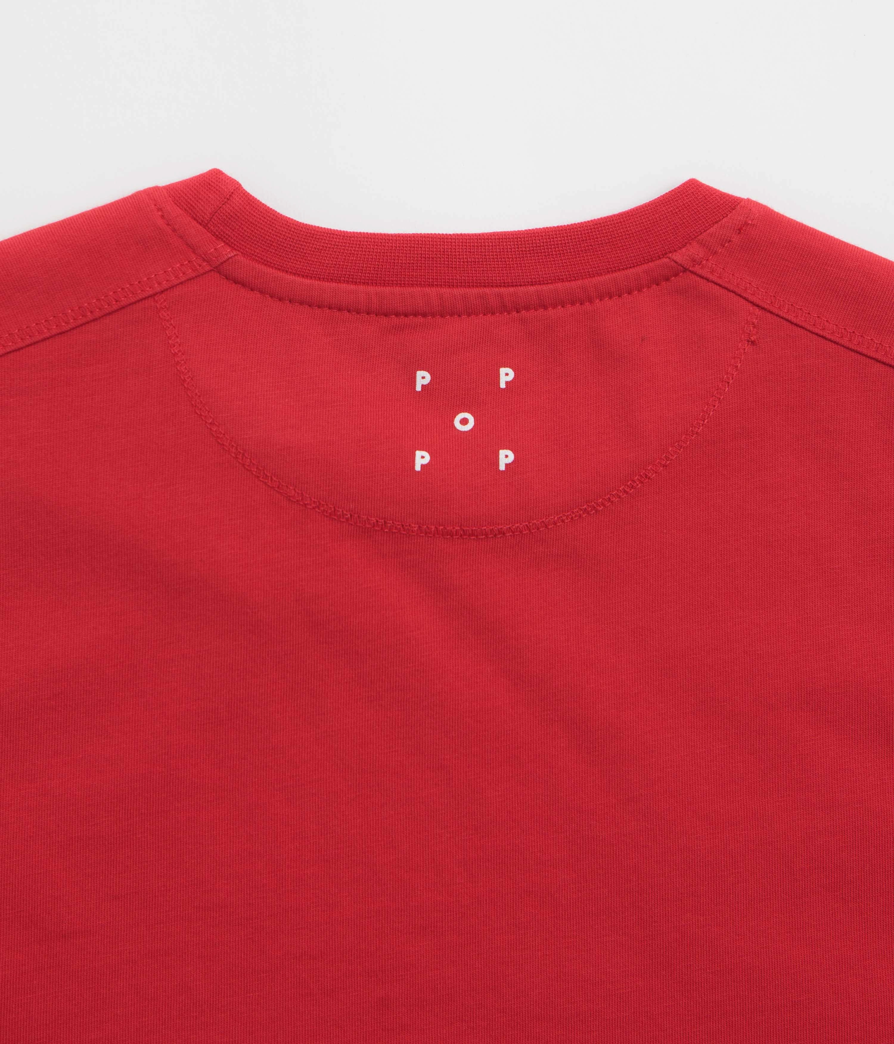binding Pop Trading Company Hearts T-Shirt - Haute Red