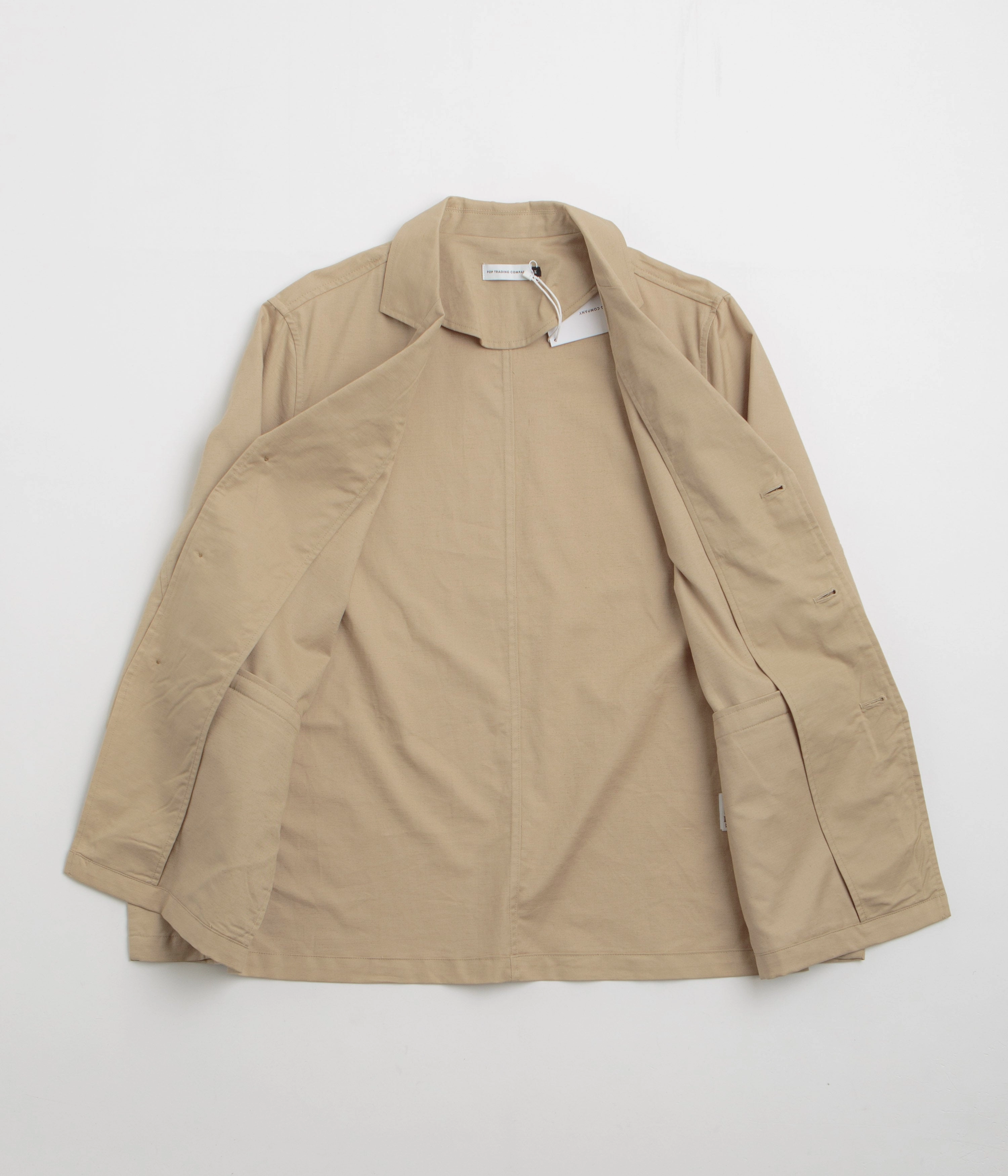 Pop Trading Company Hewitt Suit Jacket - White Pepper Bronzer Cold Weather Fashion