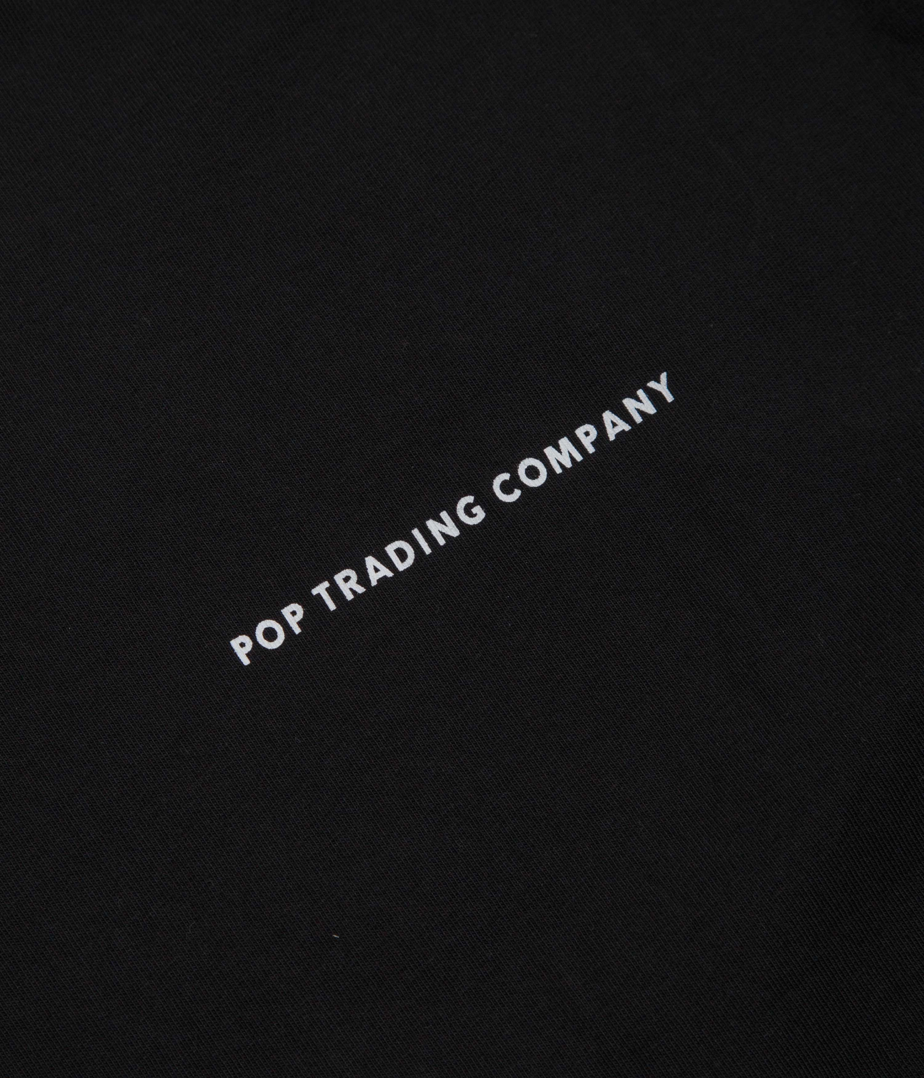 Desert area neon colors Pop Trading Company Logo Long Sleeve T-Shirt - Black / White