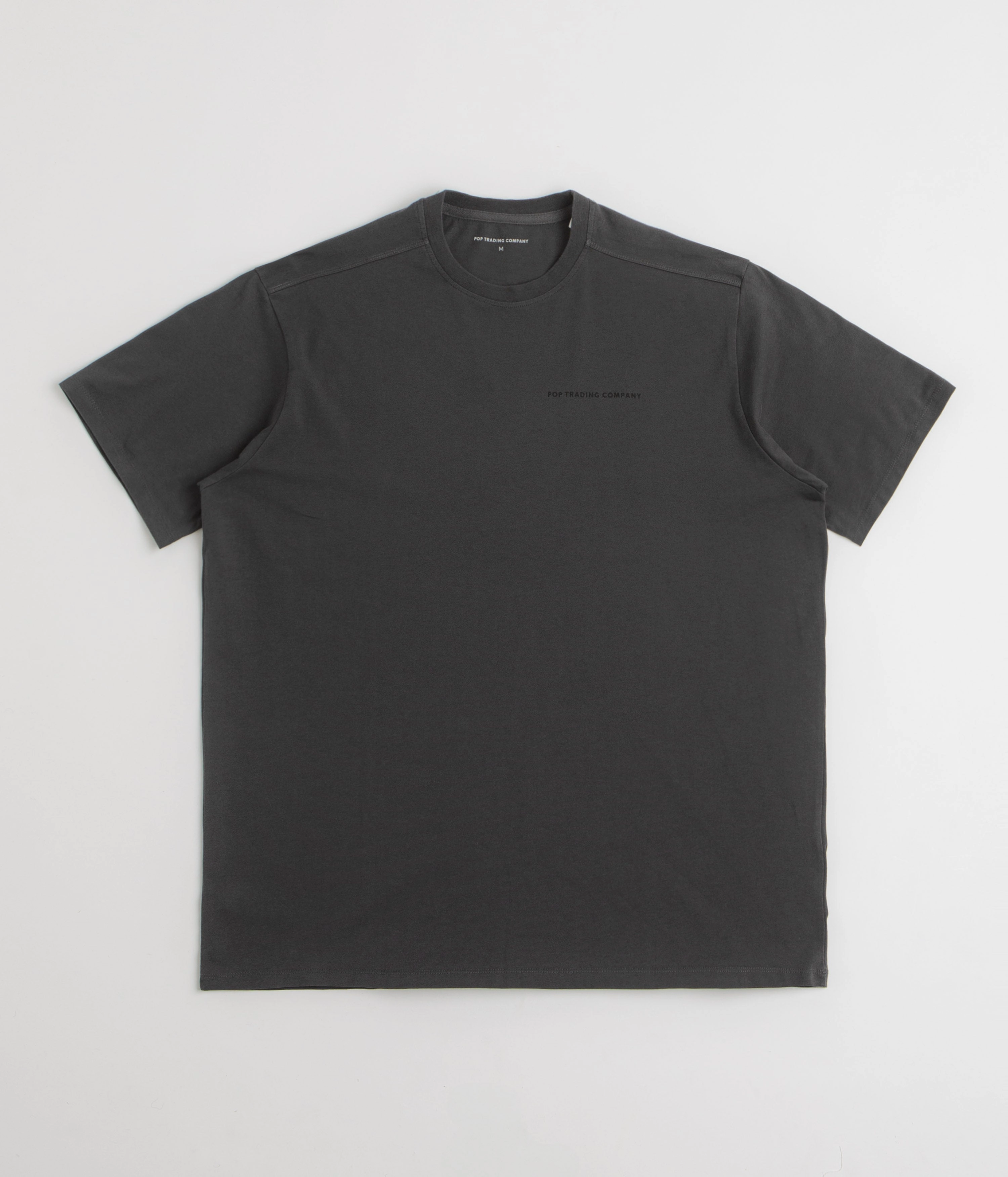 Size extra large Pop Trading Company Logo T-Shirt - Anthracite / Black