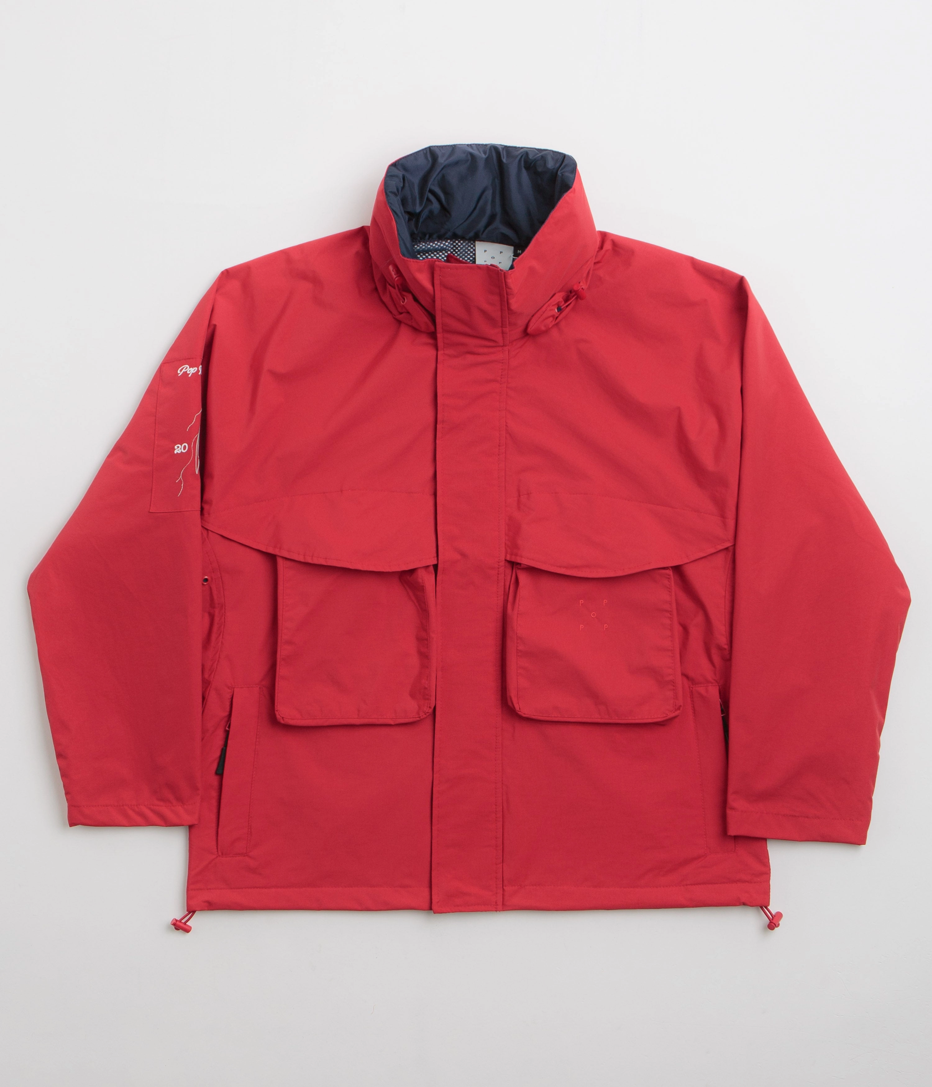 Go Anywhere online purchase Pop Trading Company Nautical Jacket - Haute Red / Navy
