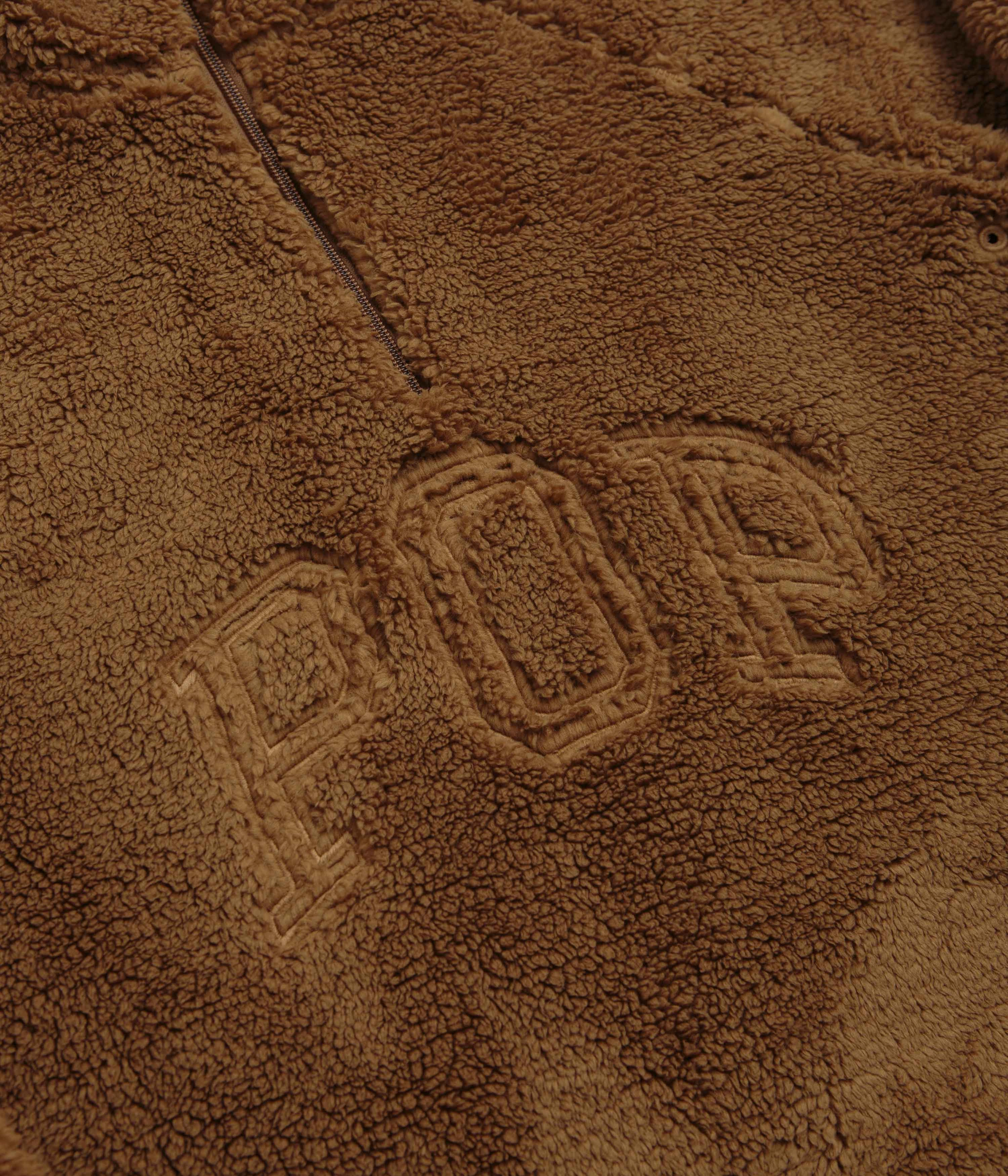 Pop Trading Company Polar 1/2 Zip Fleece Sweatshirt - Bison product family bonding