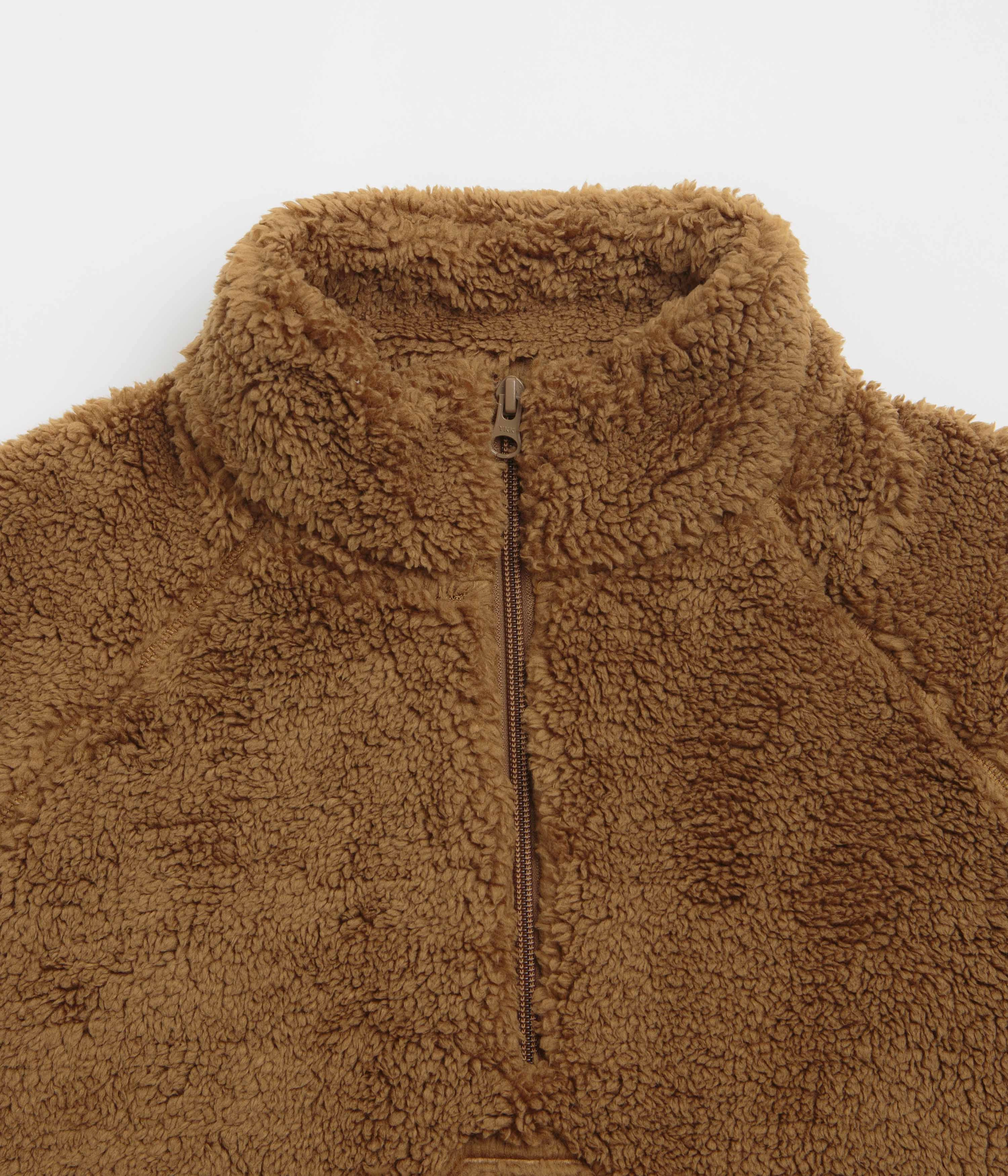 Pop Trading Company Polar 1/2 Zip Fleece Sweatshirt - Bison product tag identification