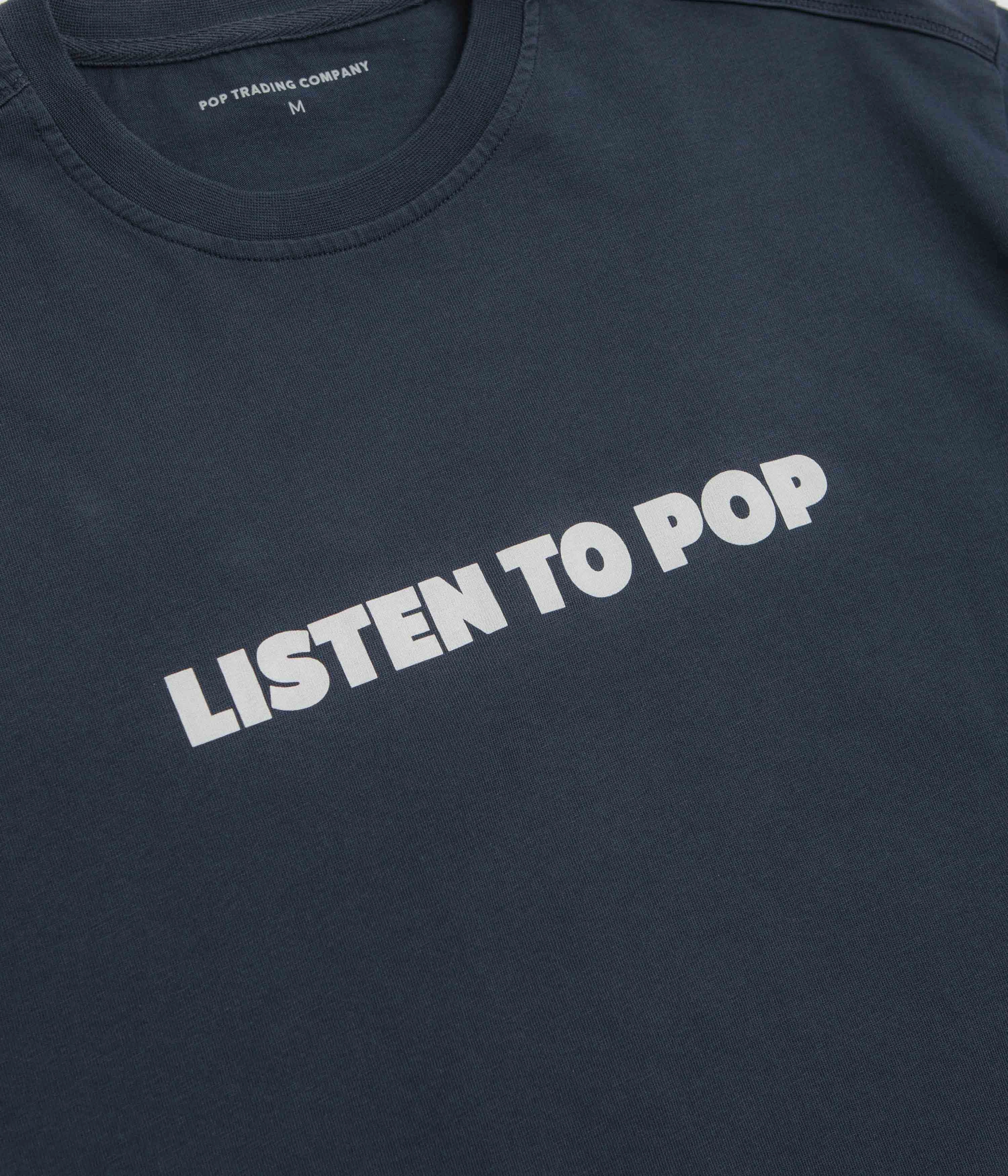 Pop Trading Company Skatemuzik T-Shirt - Navy exhibition venue