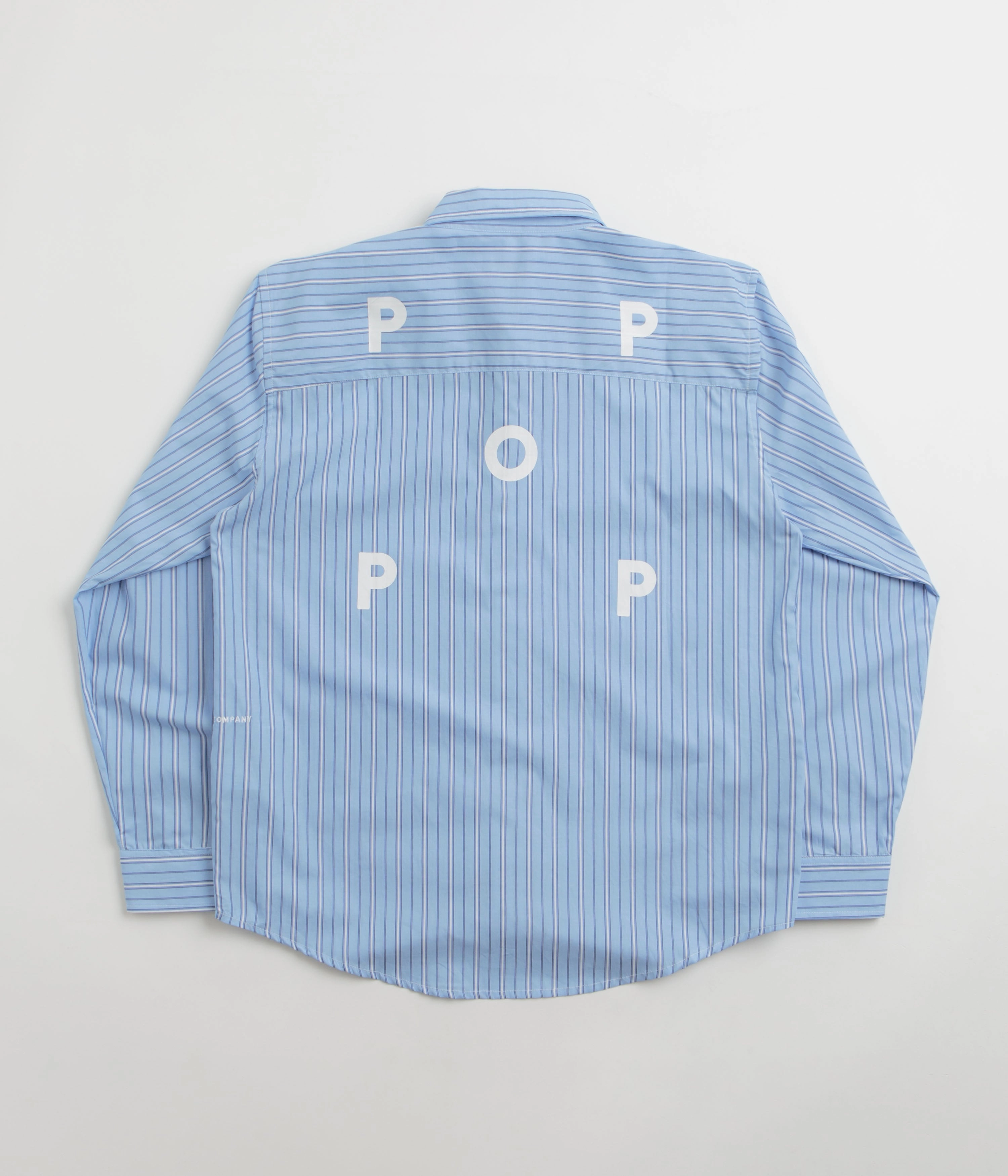Pop Trading Company Striped Logo Shirt - Blue elegant design Trendy designs