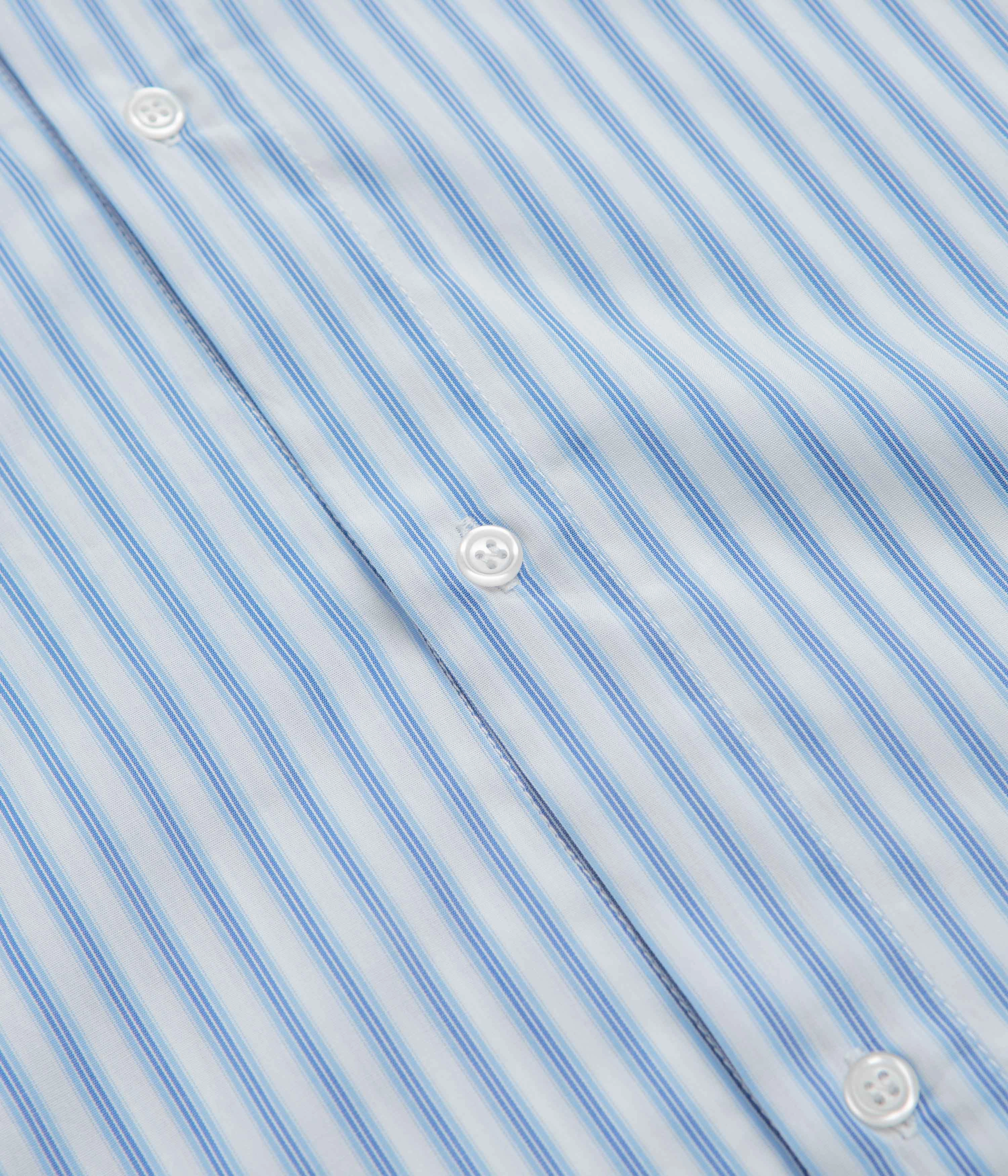 Relaxed Vibe Pop Trading Company Striped Logo Shirt - White