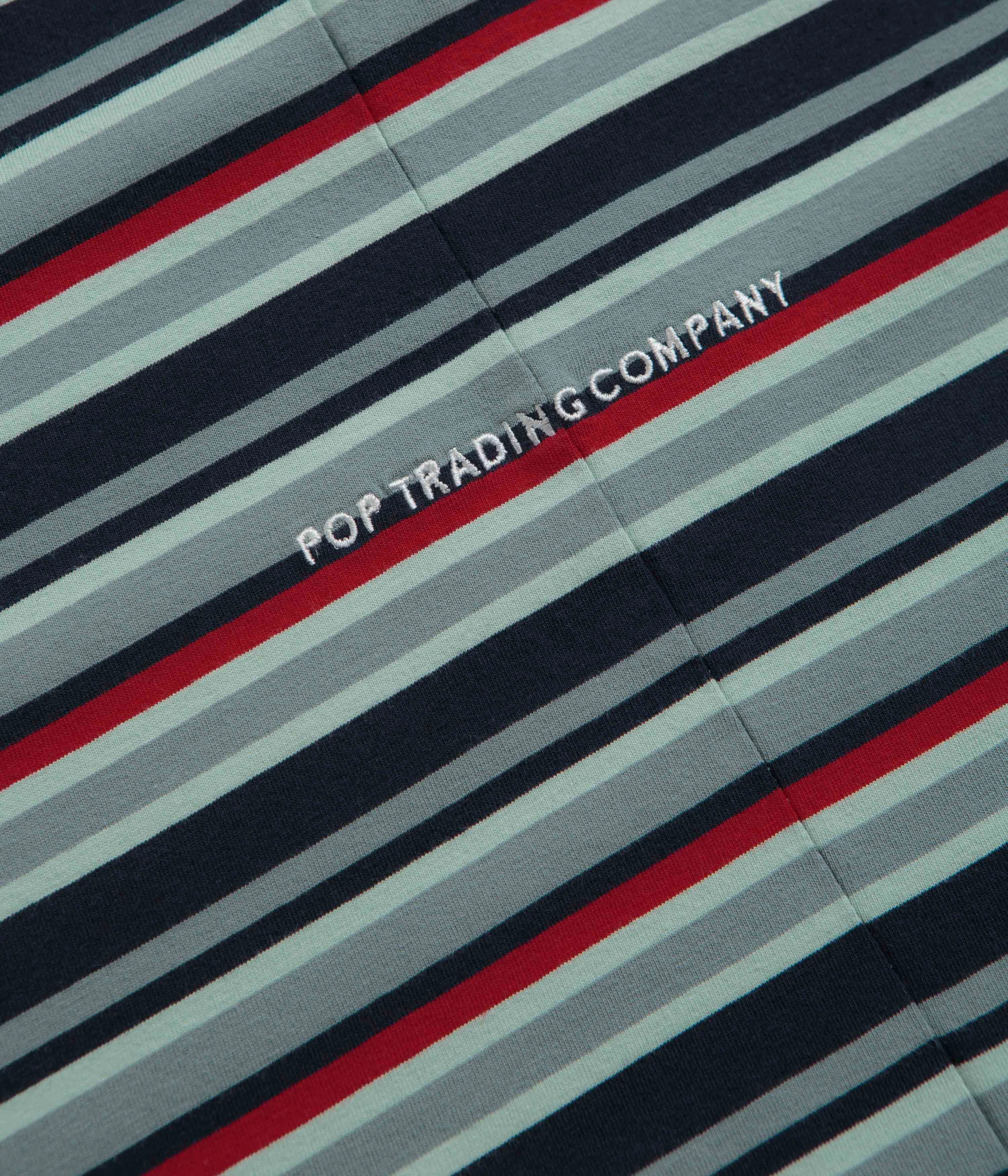 Pop Trading Company Striped Pocket T-Shirt - Multicolour / Red school event shift silhouette